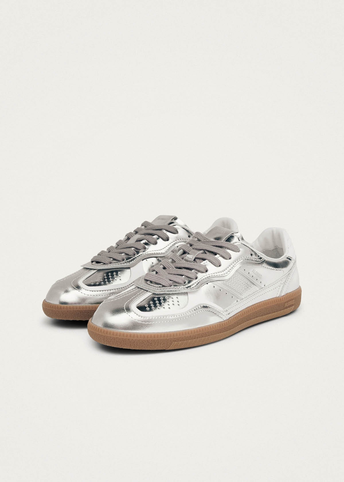 Tb.490 Rife Shimmer Silver Cream Leather Sneakers