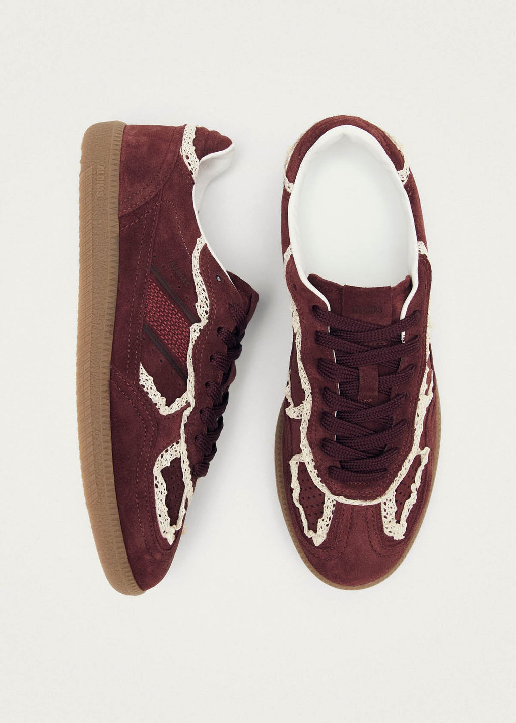 Tb.490 Crochet Burgundy Leather Sneakers