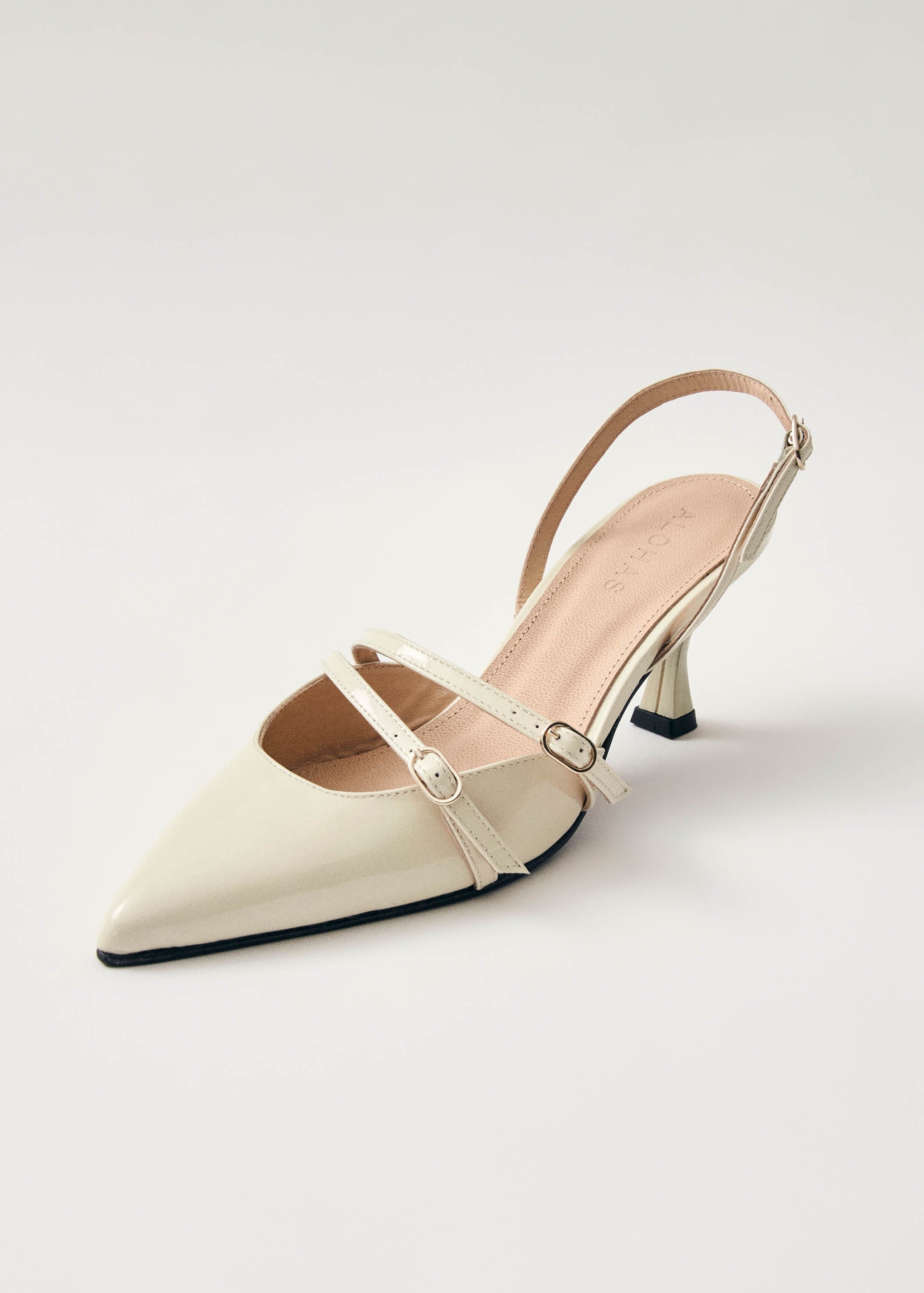 Joelle Cream Patent Leather Pumps
