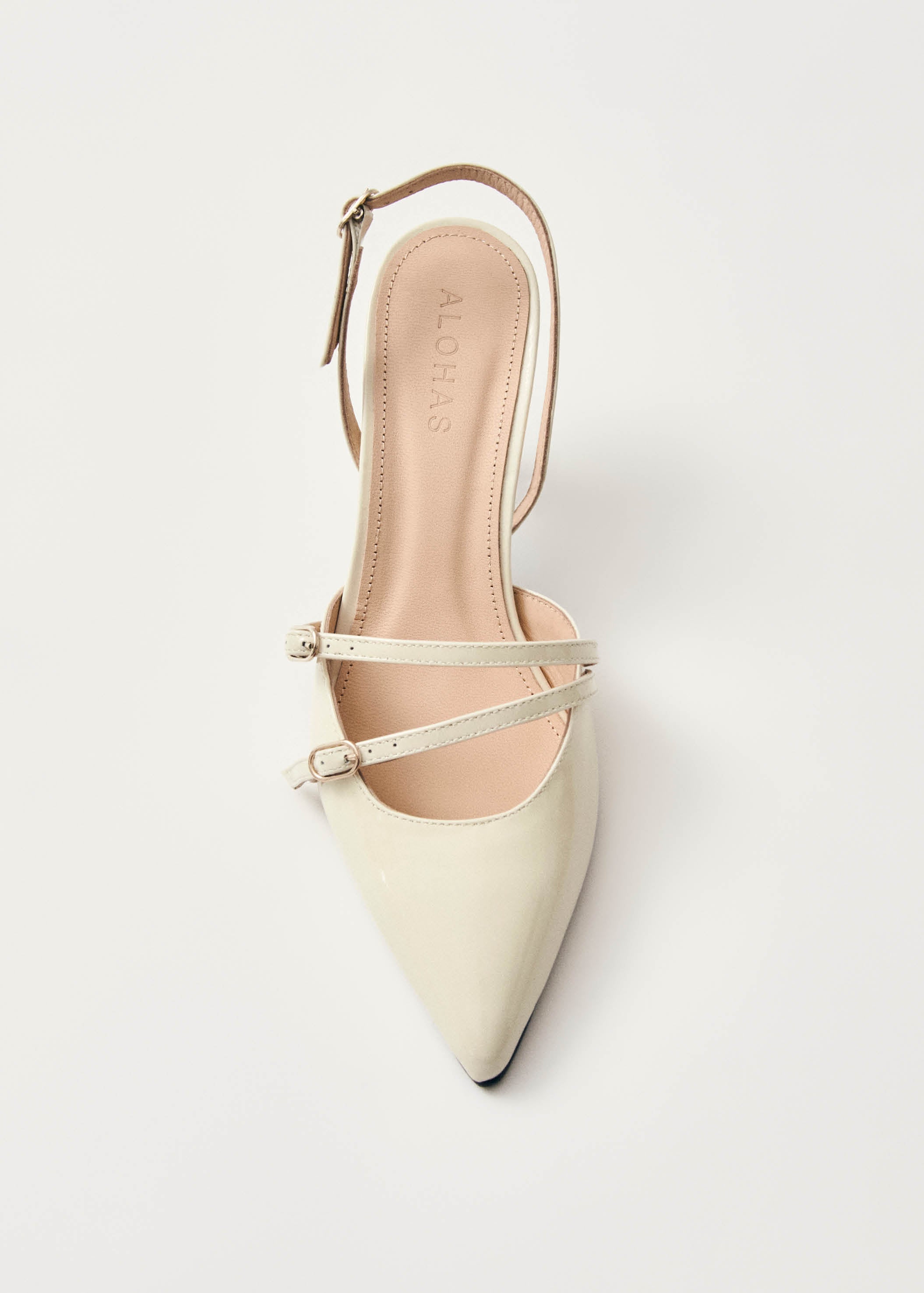 Joelle Cream Patent Leather Pumps