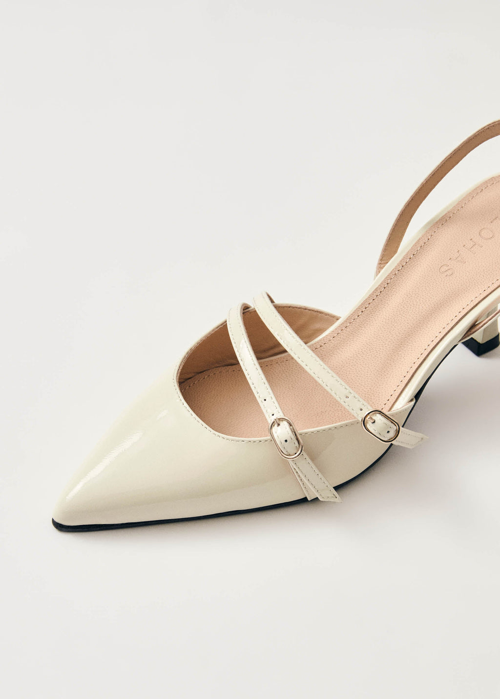 Joelle Cream Patent Leather Pumps