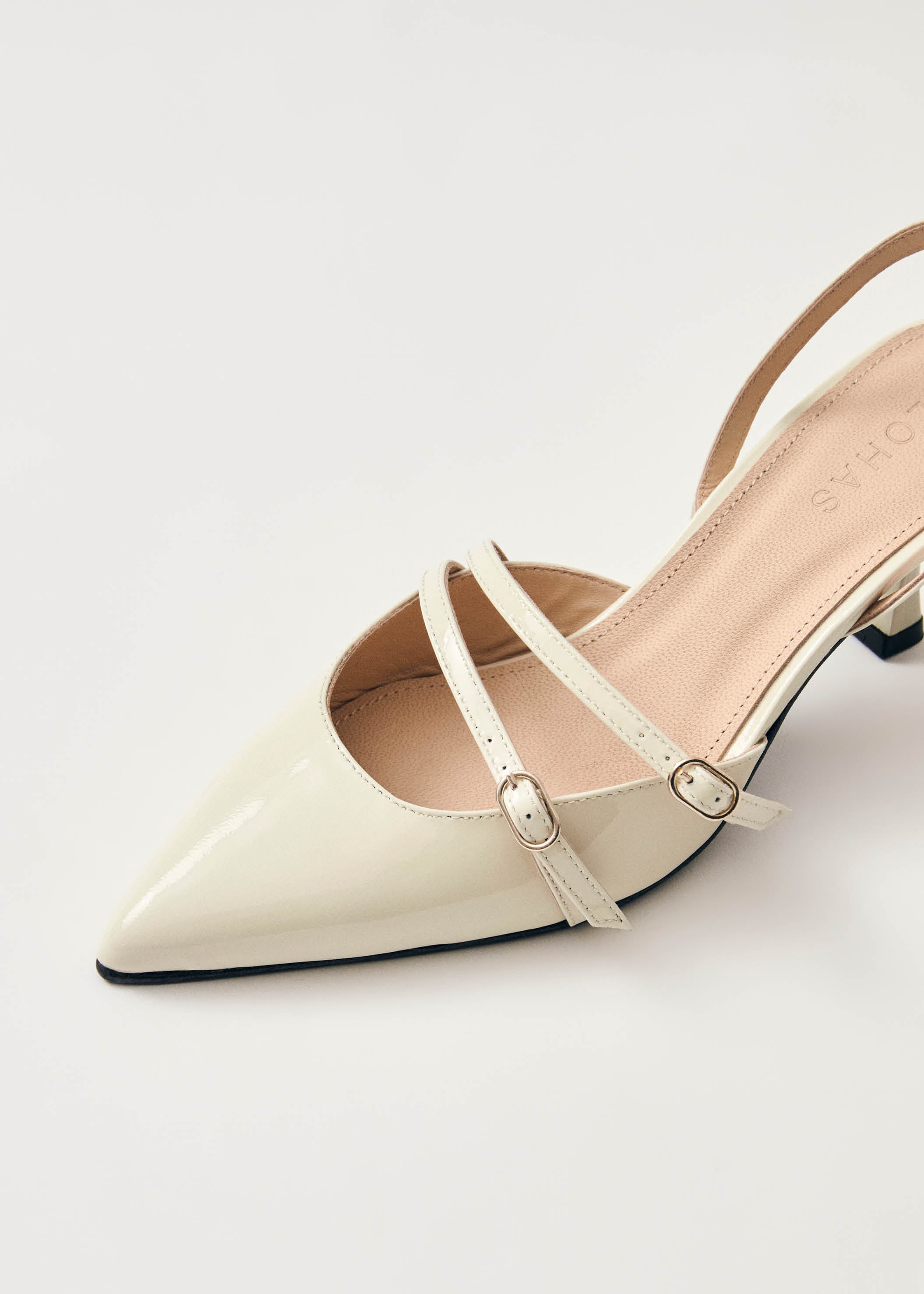 Joelle Cream Patent Leather Pumps