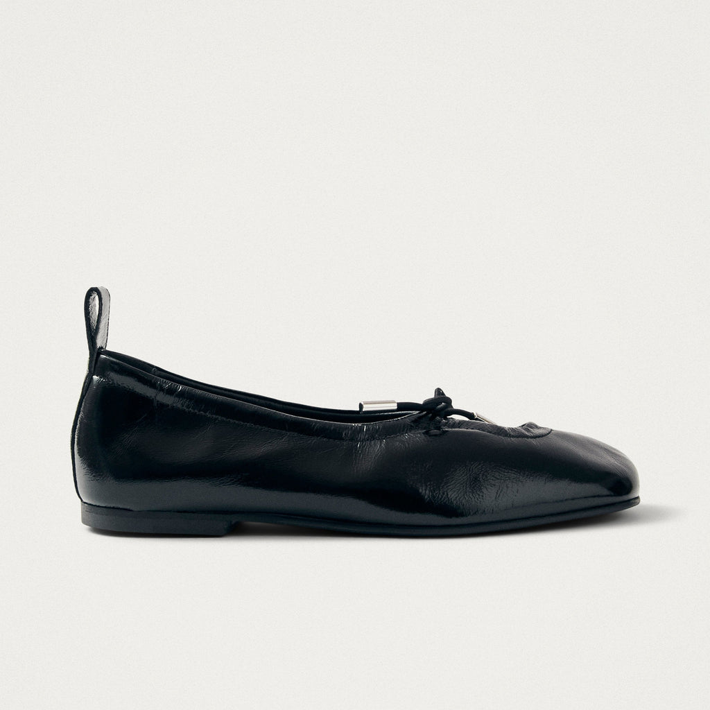 Rosalind Black Patent Leather Ballet Flats