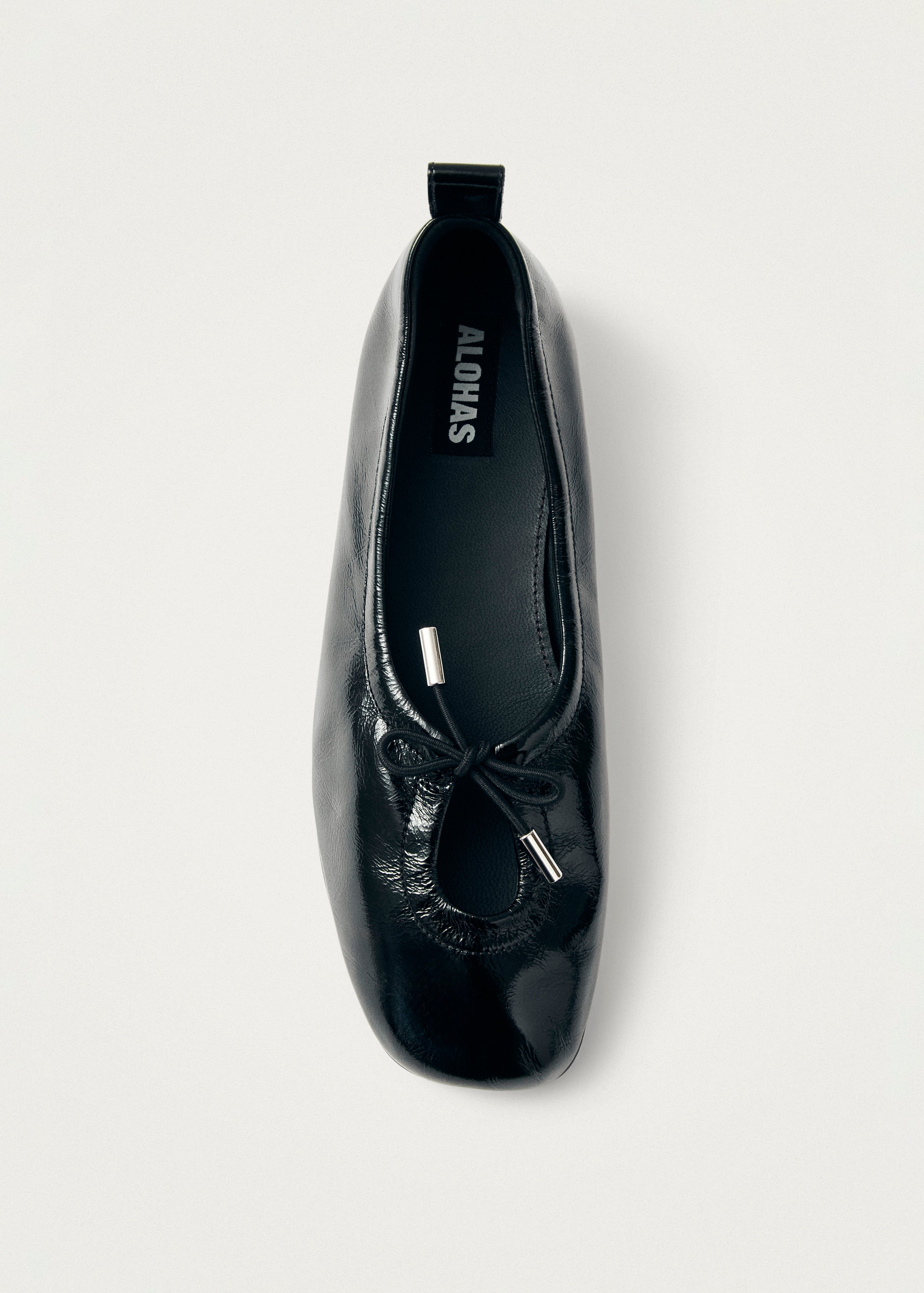 Rosalind Black Patent Leather Ballet Flats