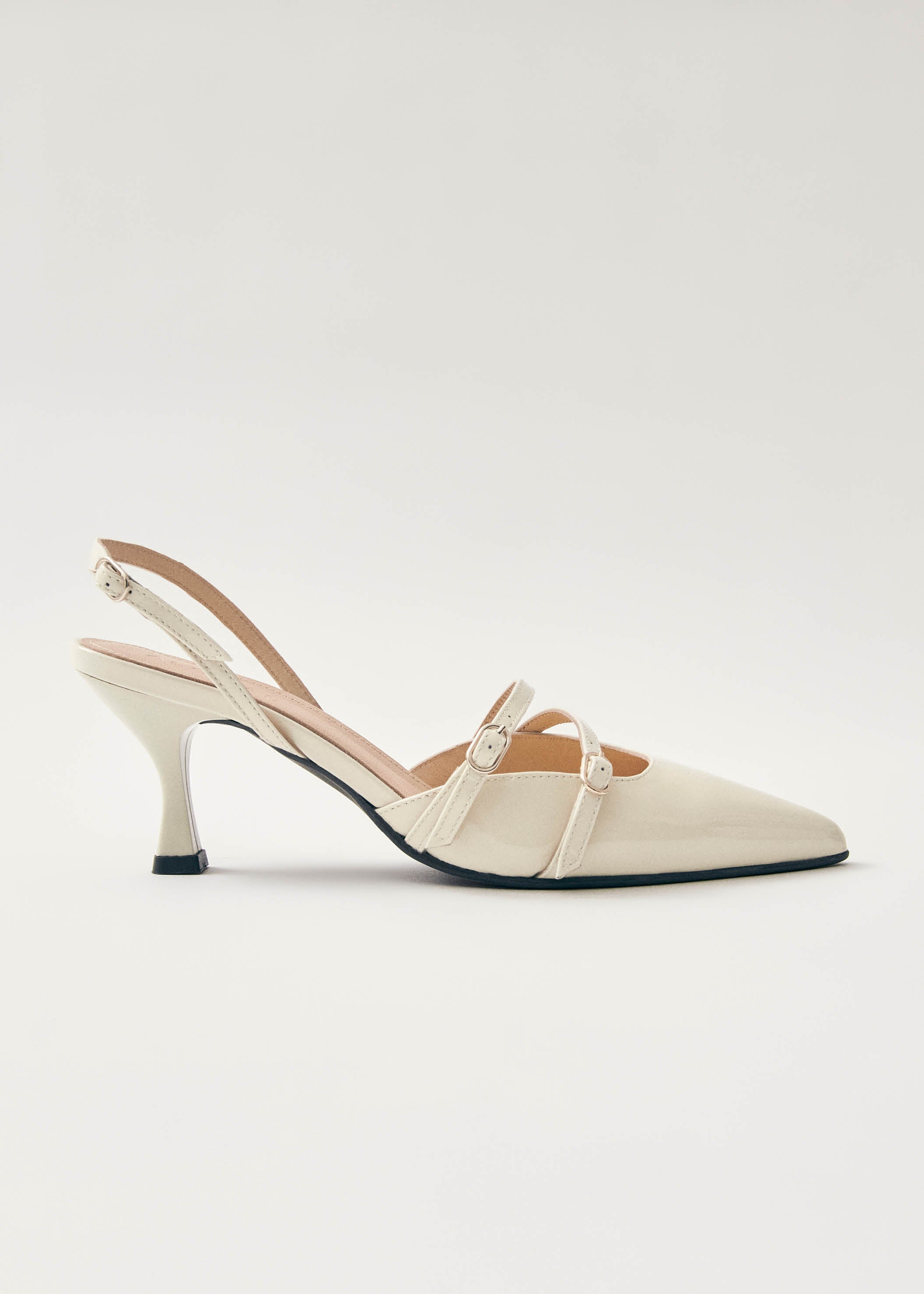 Joelle Cream Patent Leather Pumps