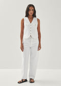 Lorenza White Denim Trousers