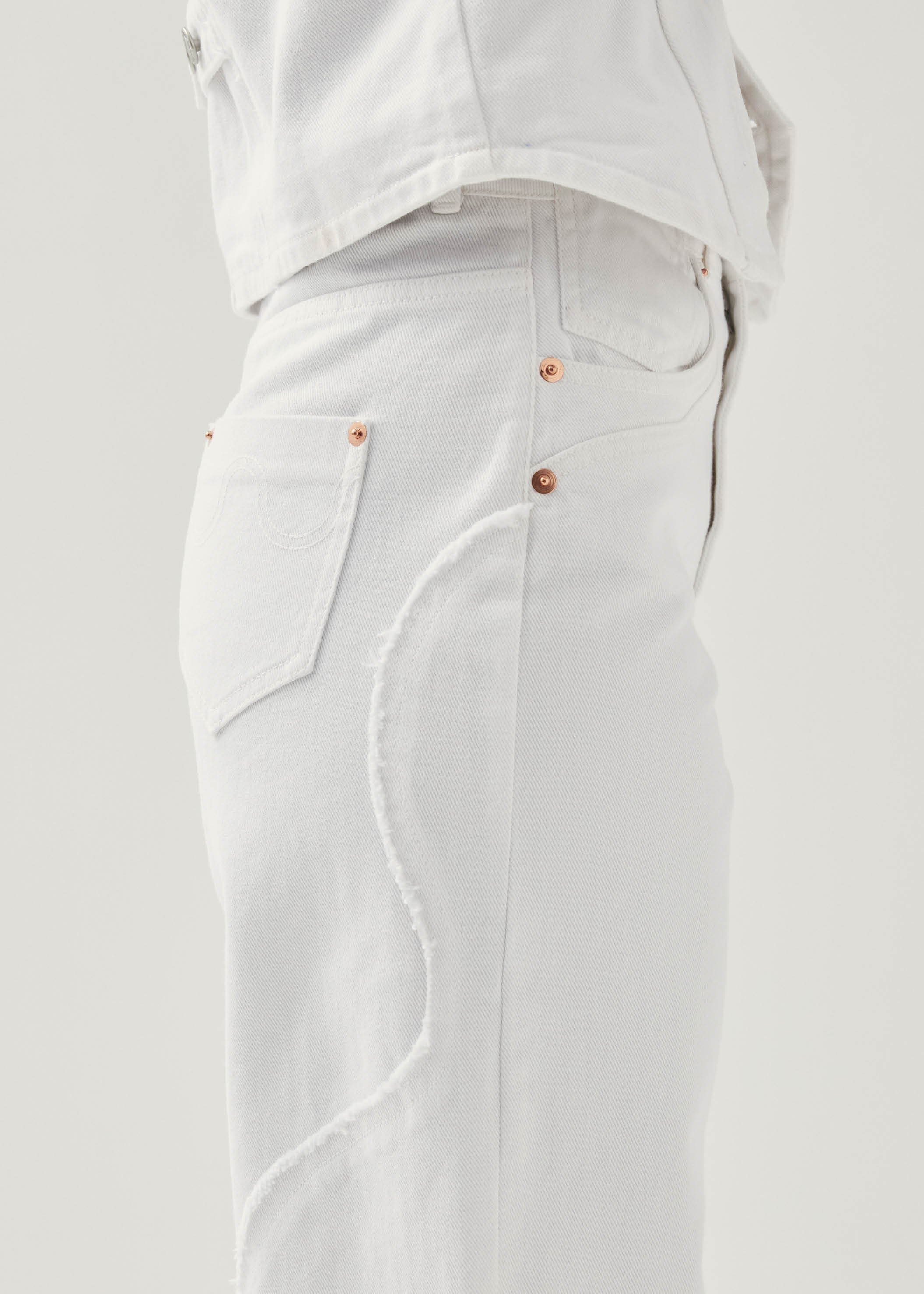 Lorenza White Denim Trousers