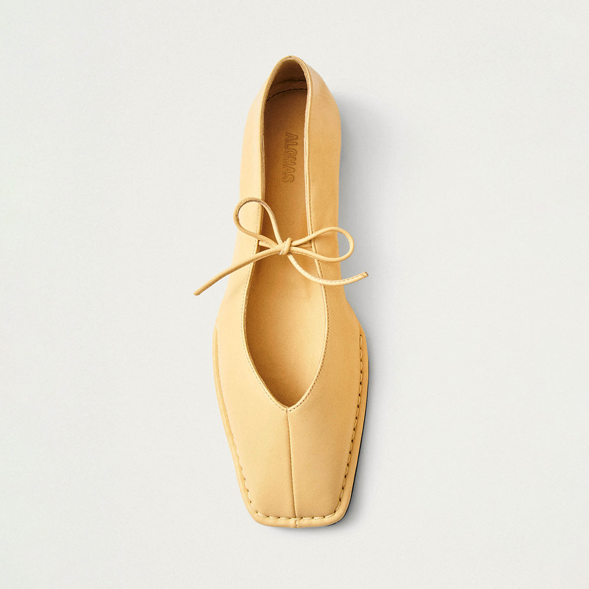 Sway Vanilla Leather Ballet Flats