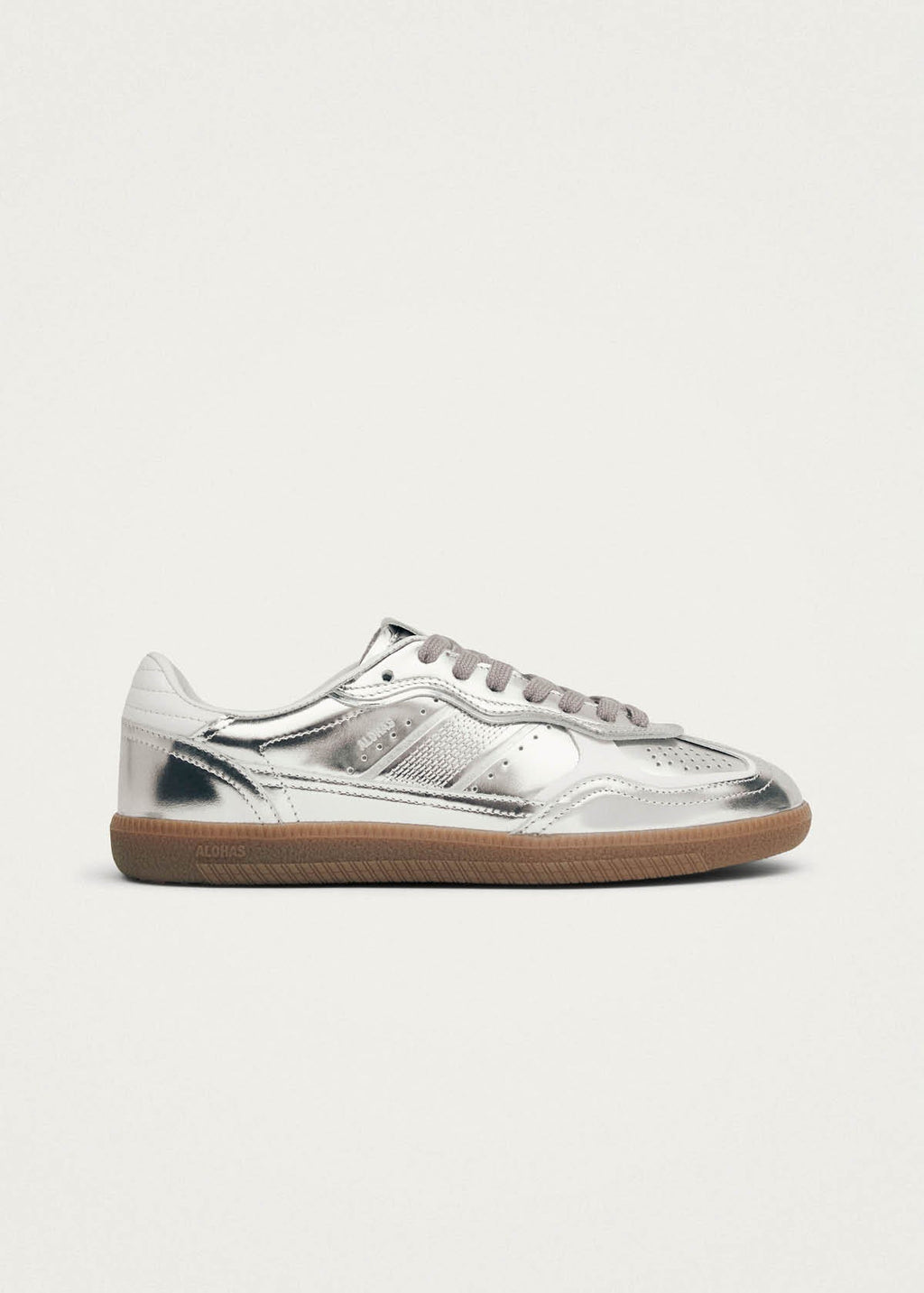 Tb.490 Rife Shimmer Silver Cream Leather Sneakers