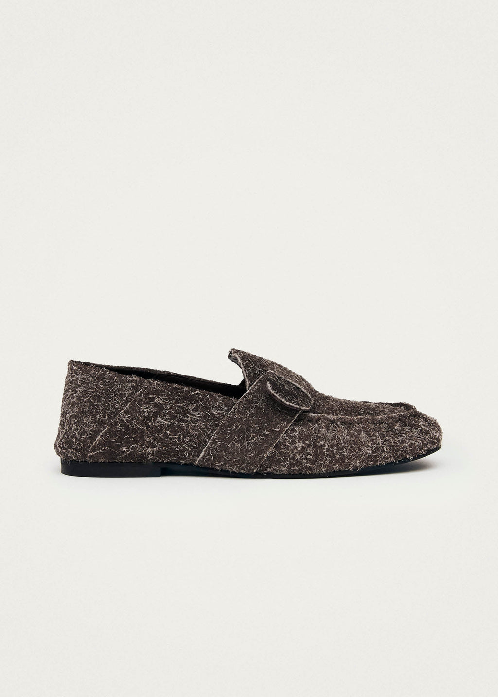 Aeryn Suede Fuzzy Brown Leather Loafers