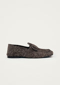 Aeryn Suede Fuzzy Brown Leather Loafers