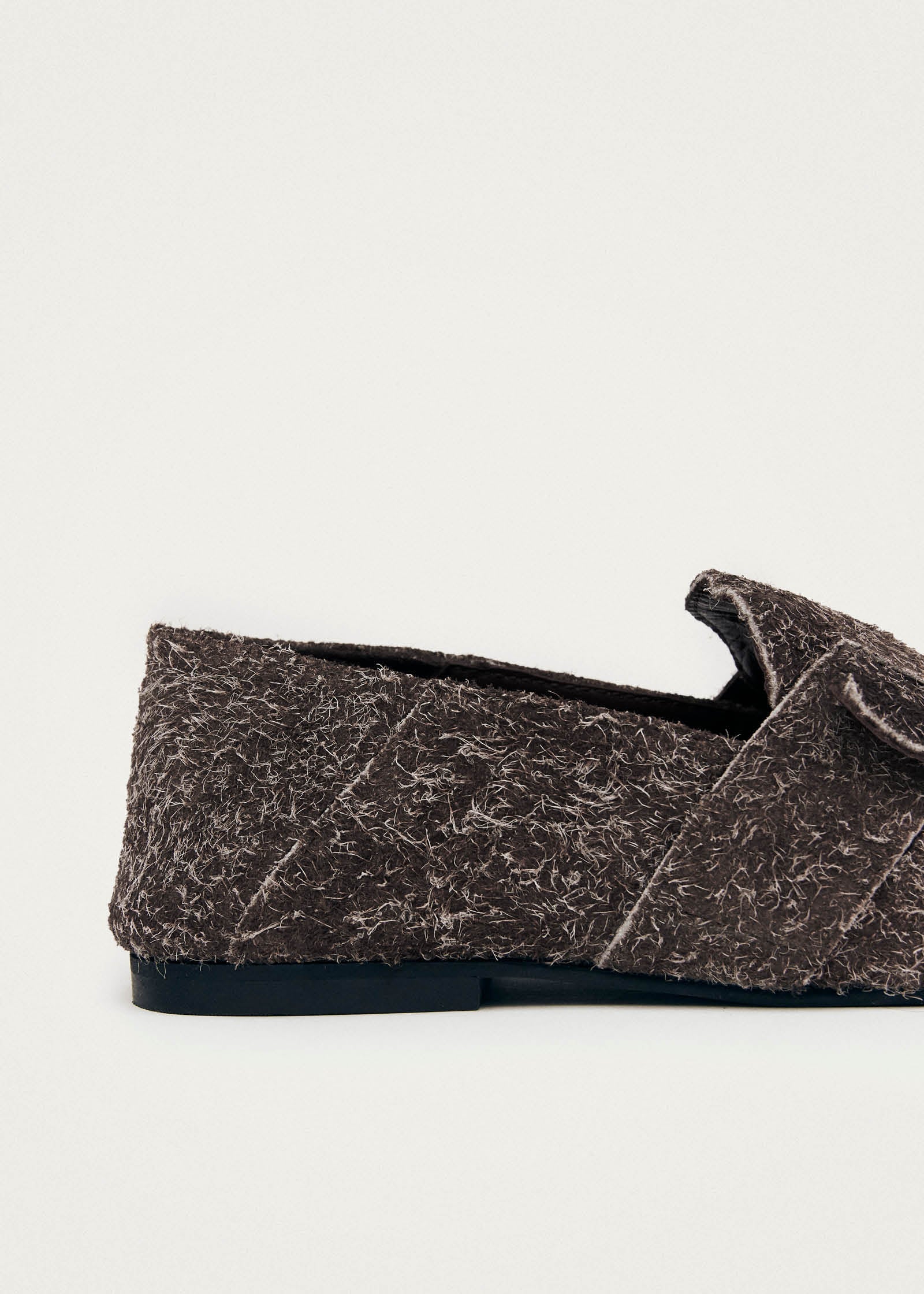 Aeryn Suede Fuzzy Brown Leather Loafers