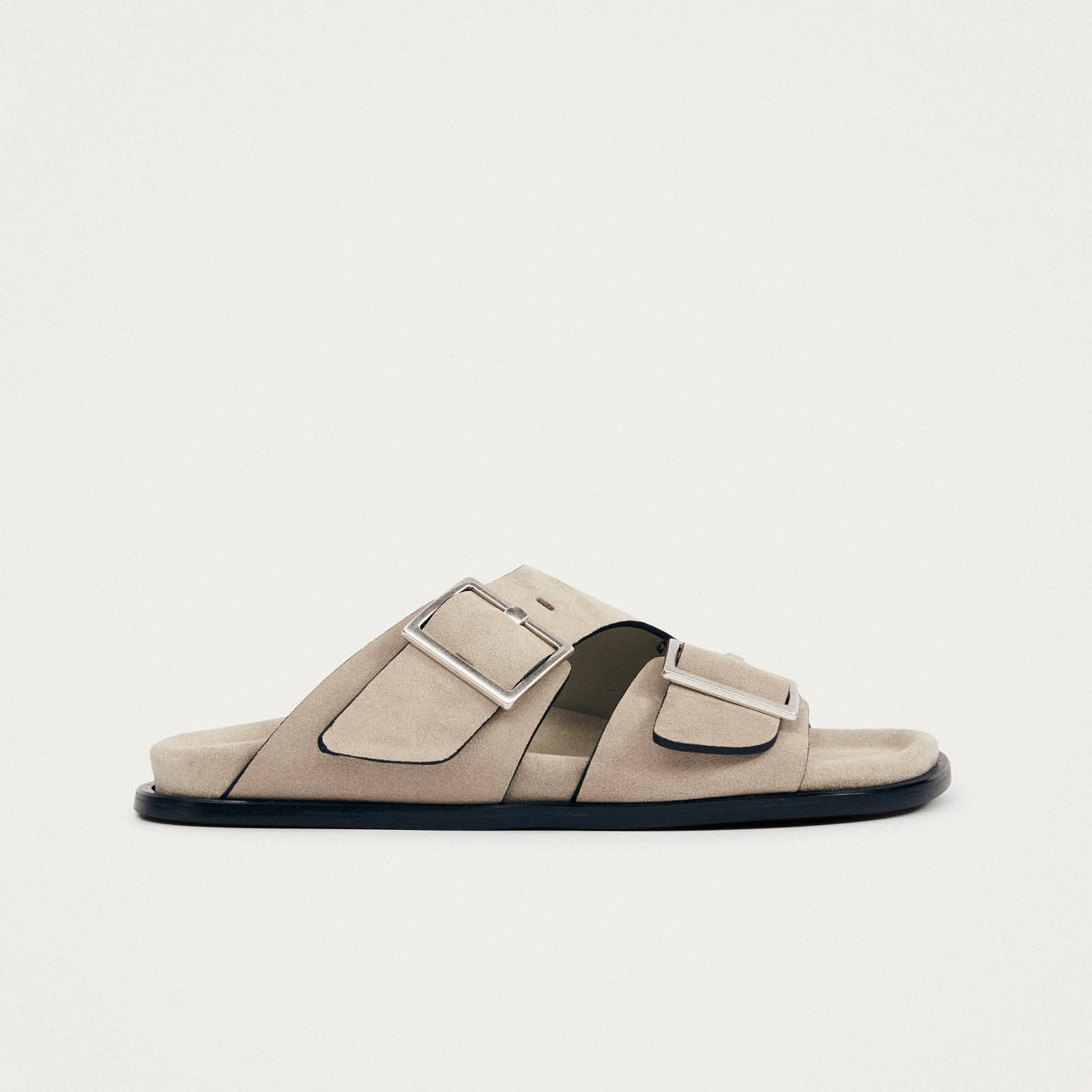 Alba Suede Beige Leather Sandals