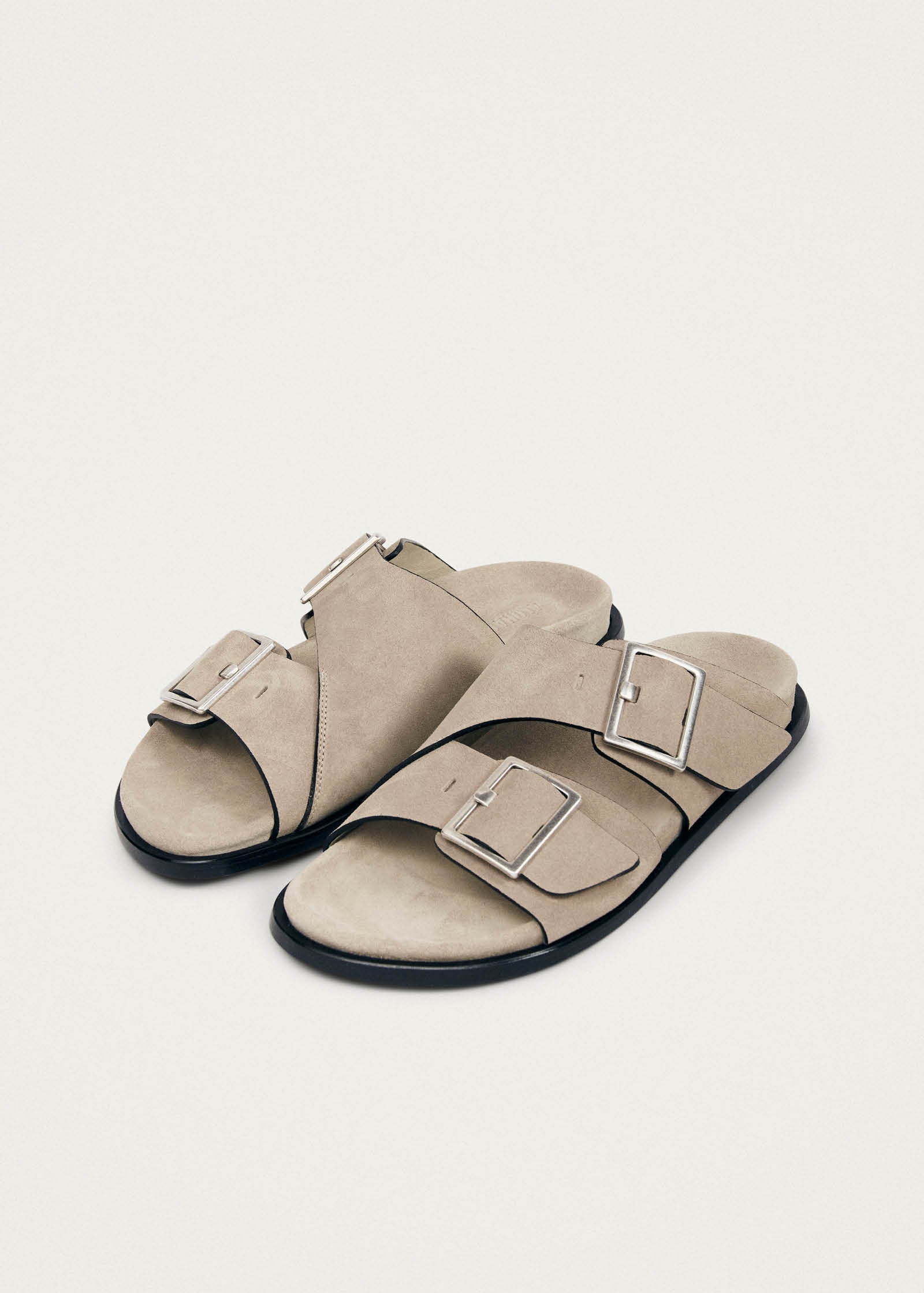 Alba Suede Beige Leather Sandals