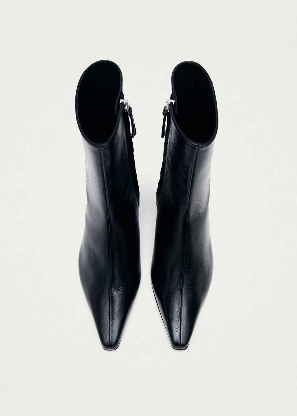 Ambar Rift Black Leather Ankle Boots