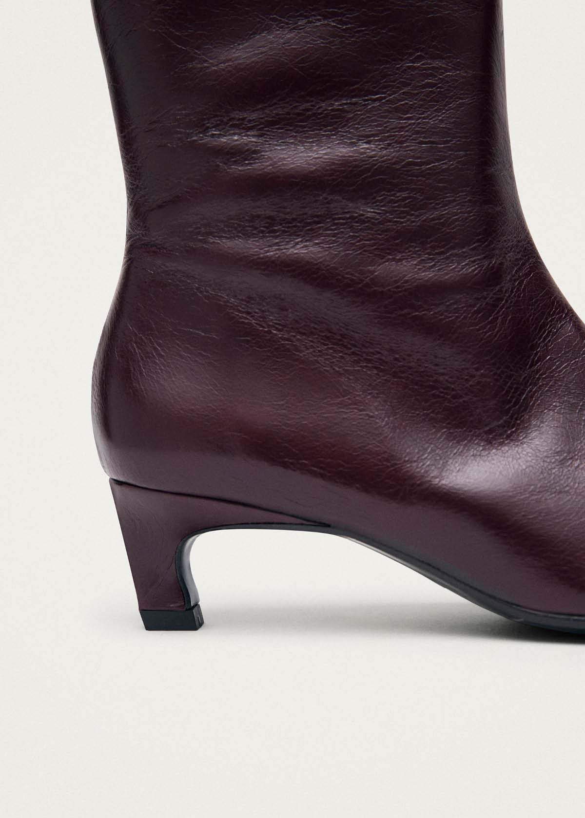 Ambar Rift Burgundy Leather Ankle Boots