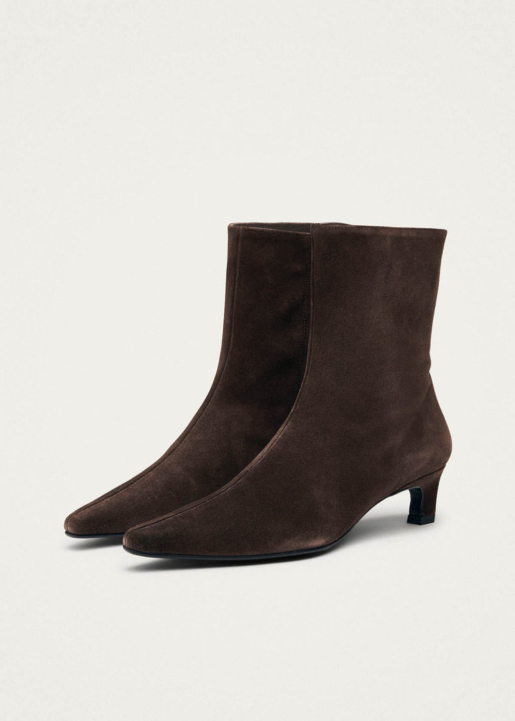 Ambar Suede Brown Leather Ankle Boots