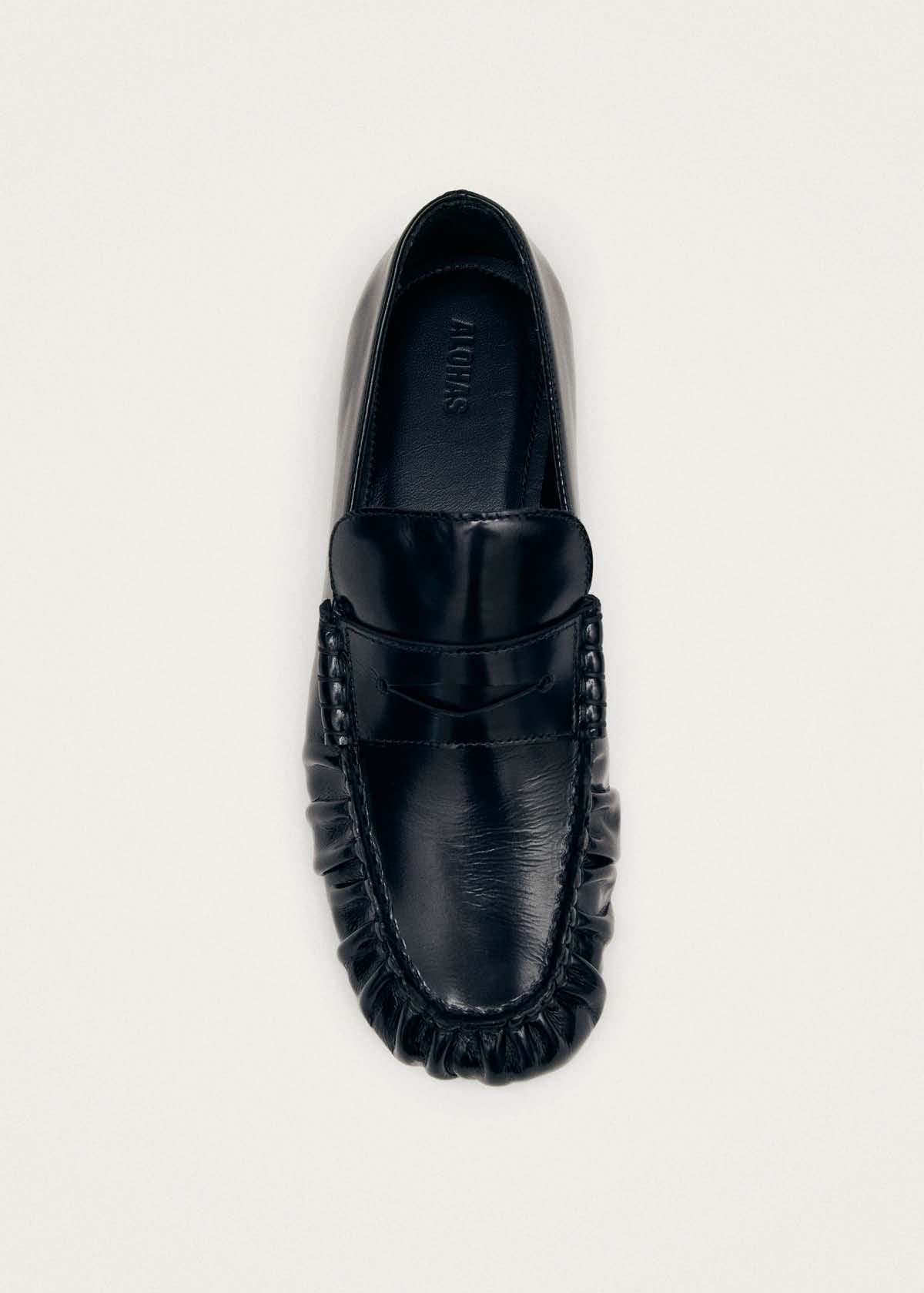 Aven Black Leather Loafers