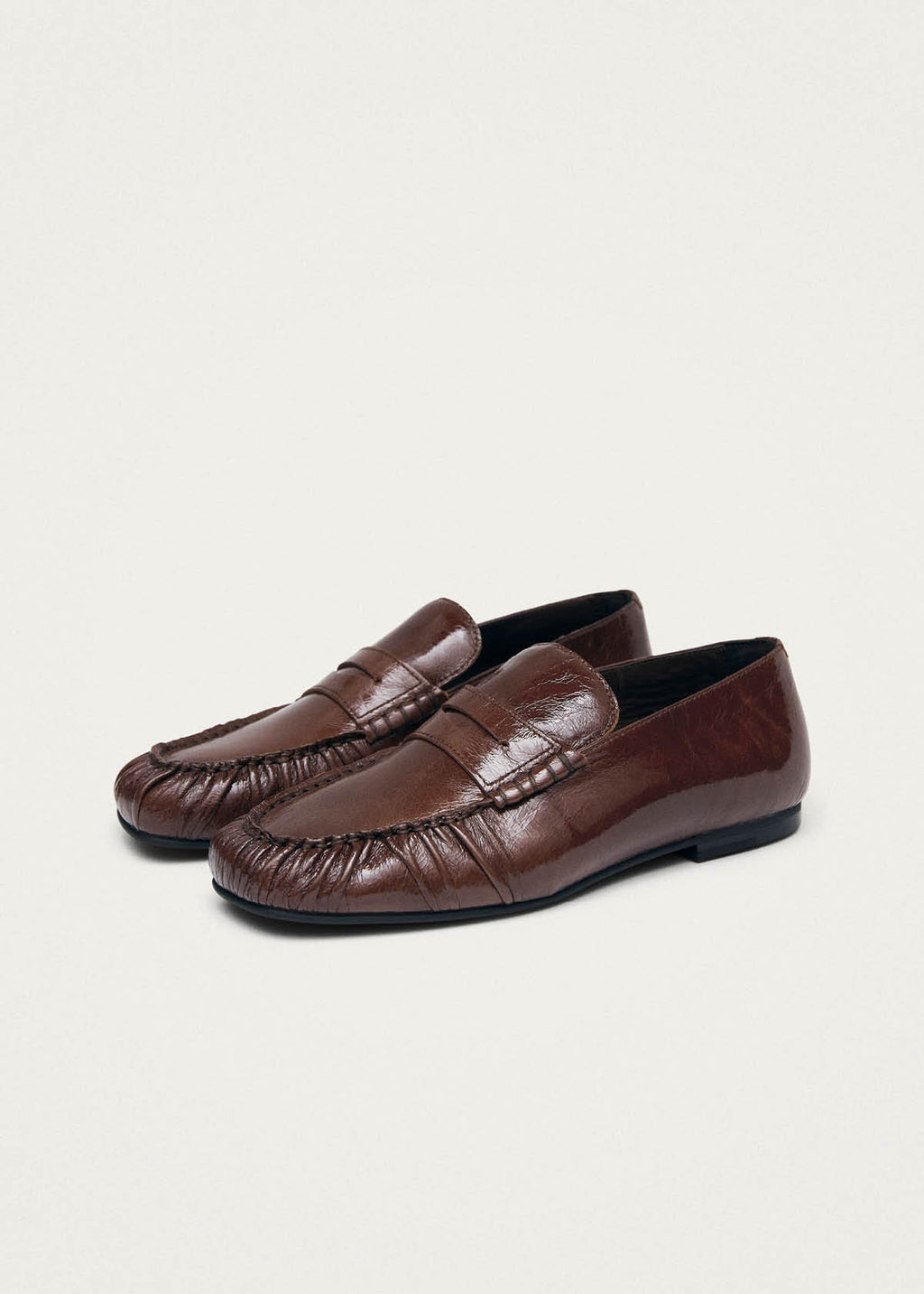 Aven Patent Brown Leather Loafers