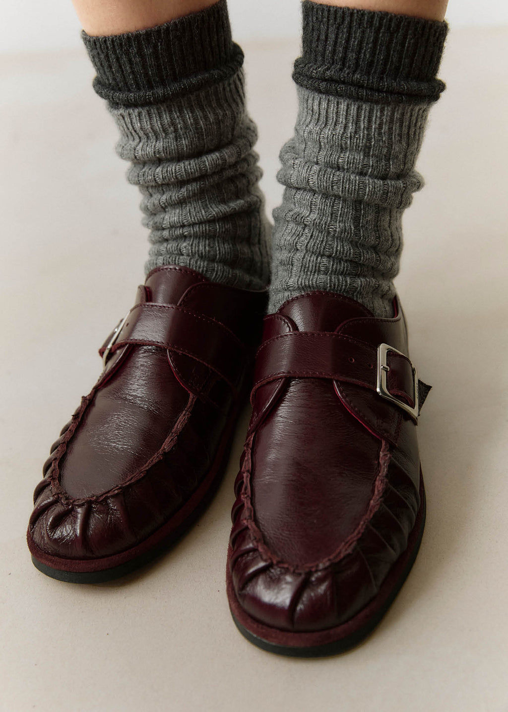 Brandy Burgundy Leather Loafers