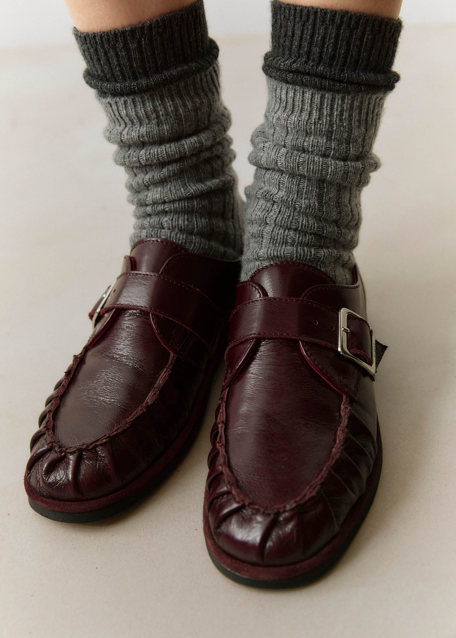 Brandy Burgundy Leather Loafers
