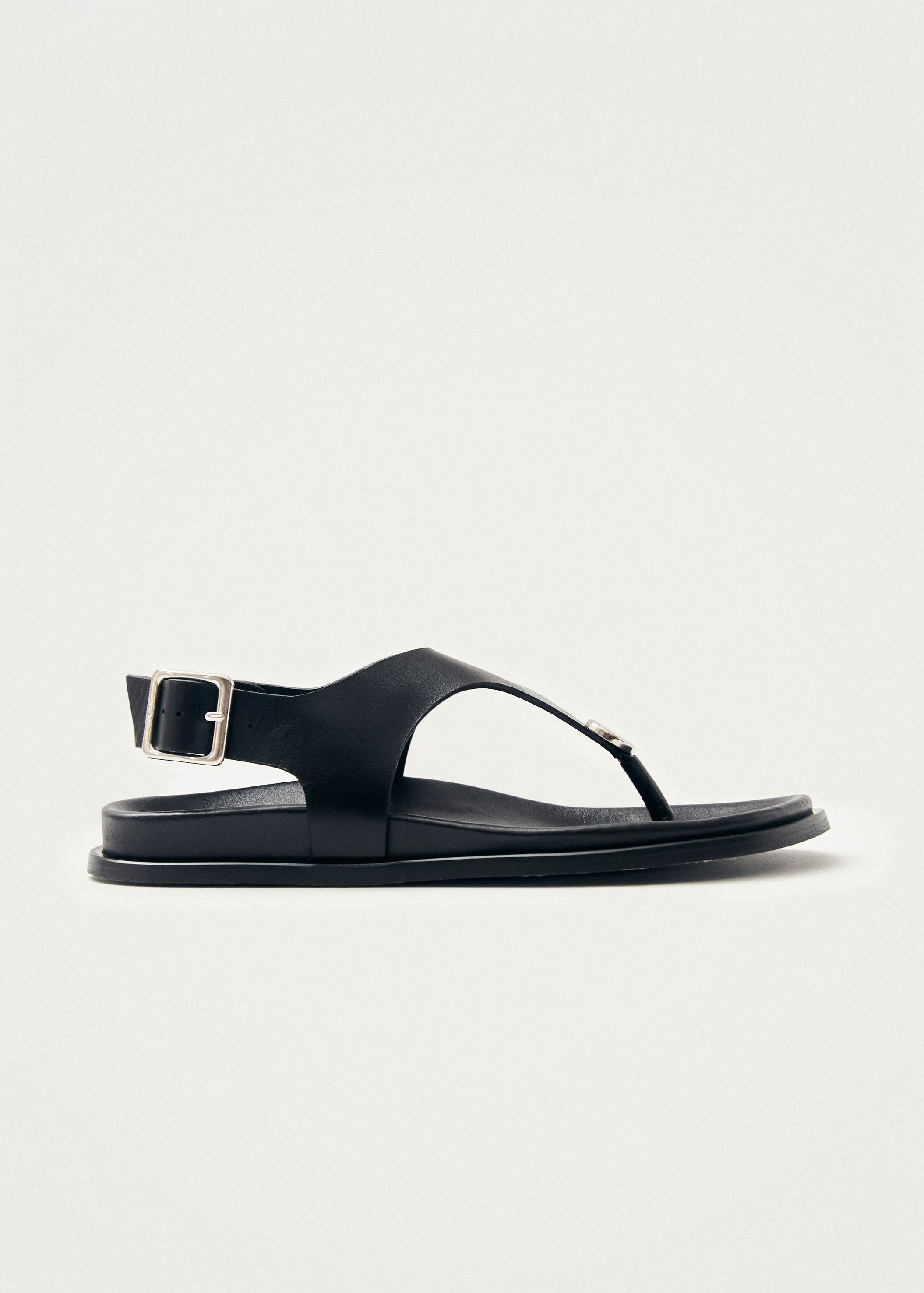 Harbor Black Leather Sandals