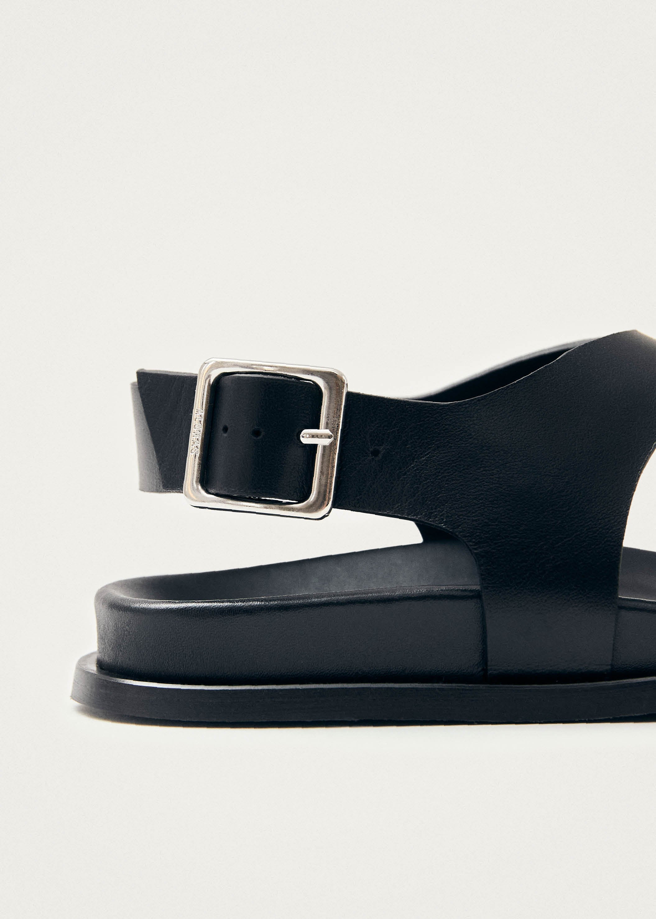 Harbor Black Leather Sandals