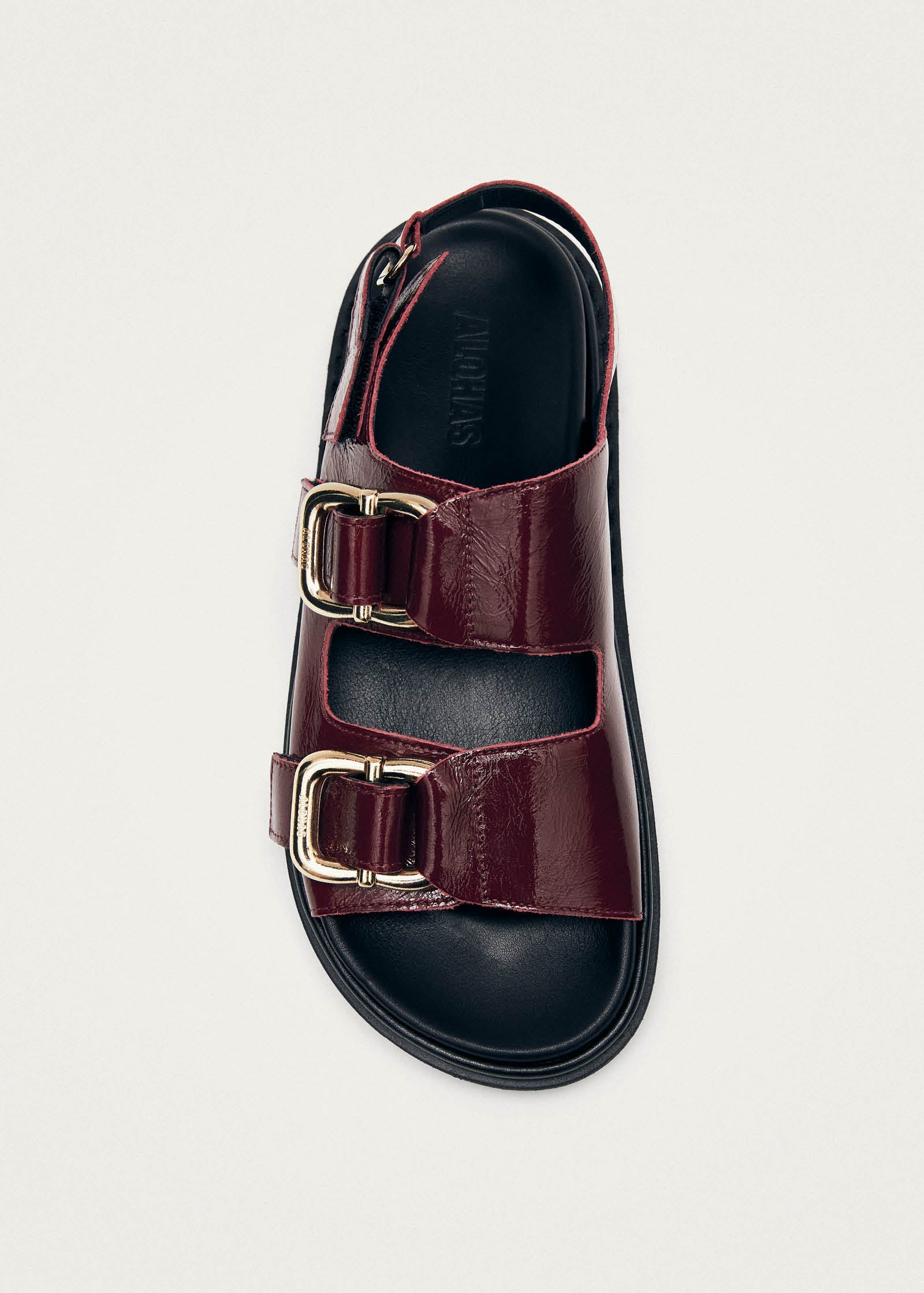 Harper Burgundy Patent Leather Sandals