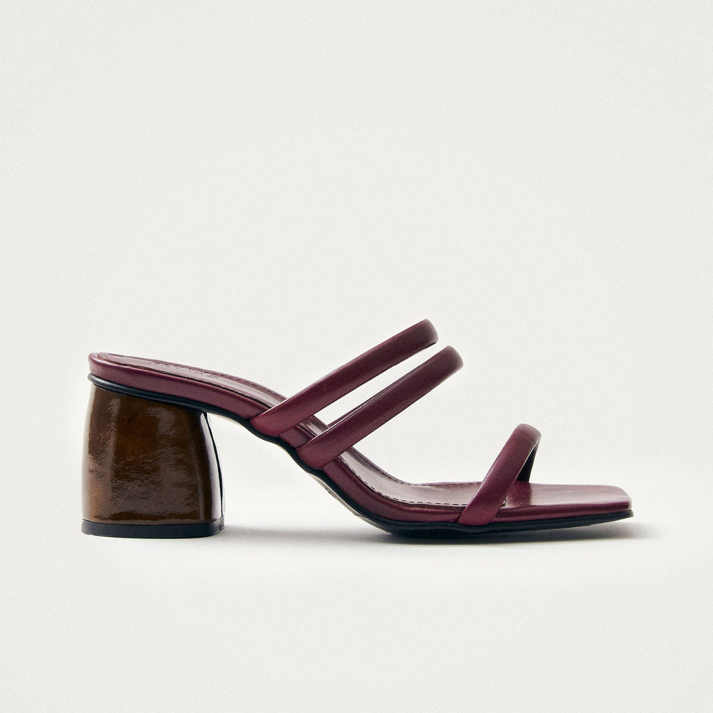Indiana Bare Burgundy Leather Sandals
