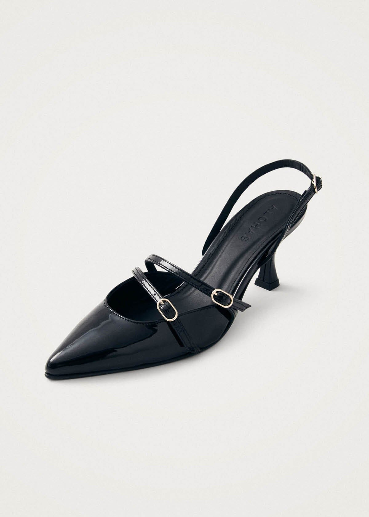 Joelle Black Patent Leather Pumps