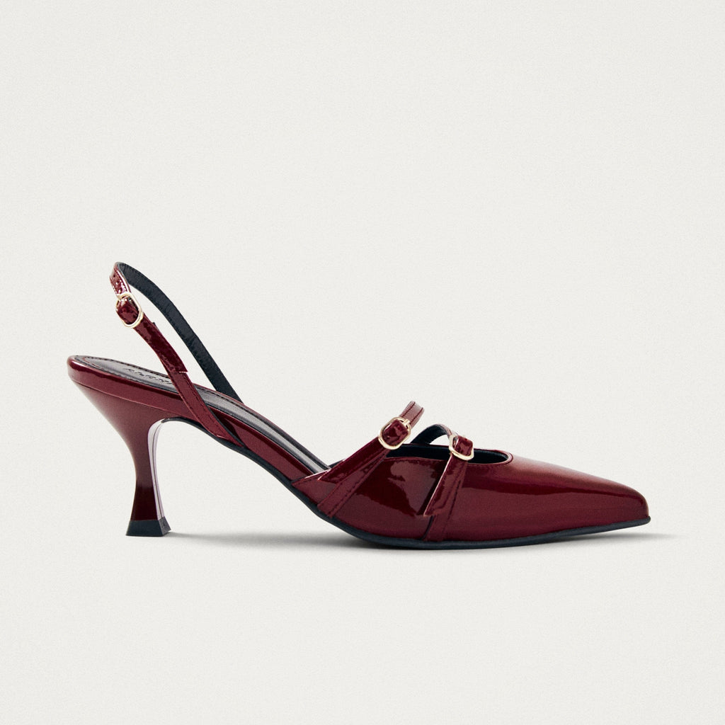 Joelle Burgundy Patent Leather Pumps