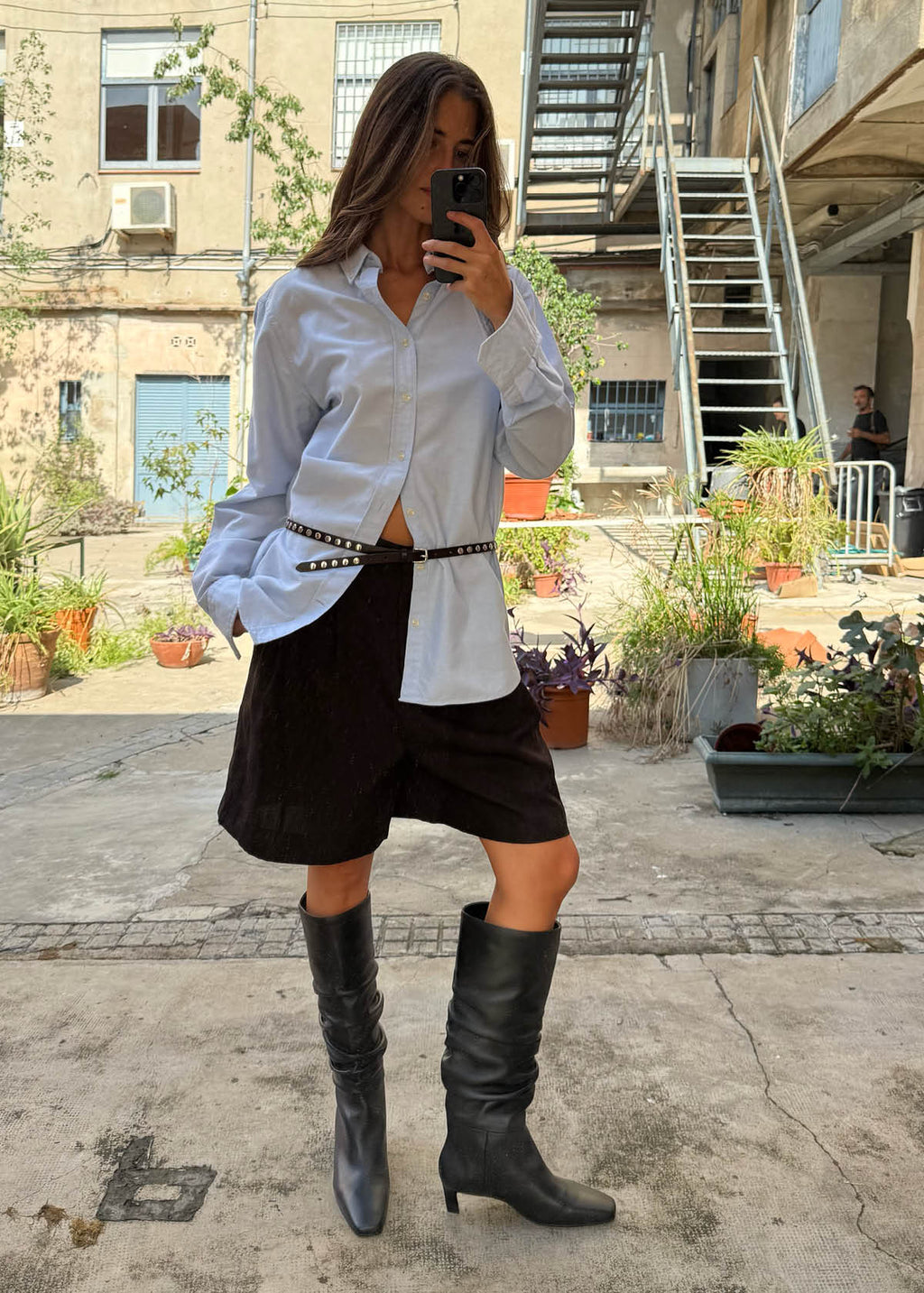 Kalila Black Leather Boots