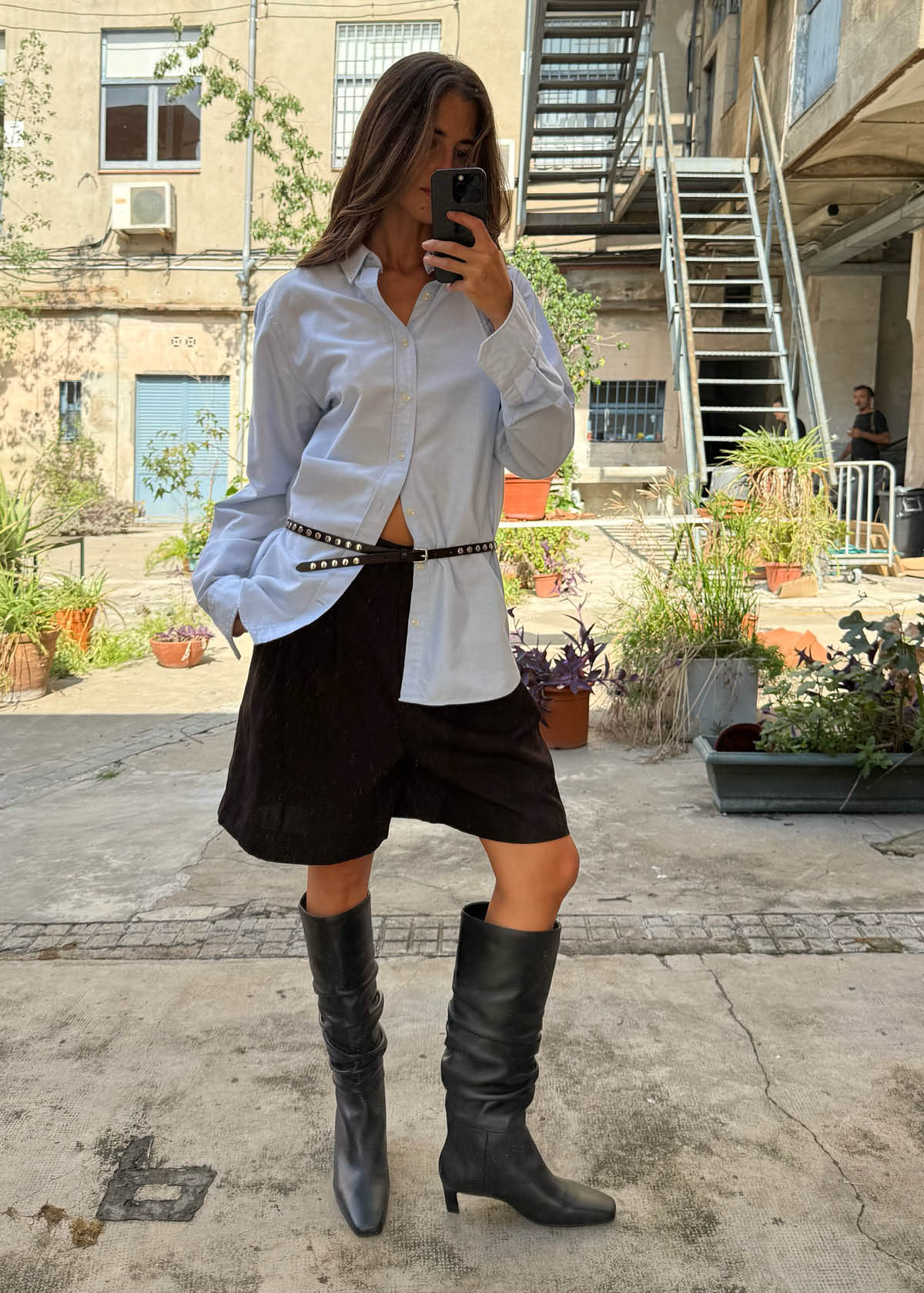 Kalila Black Leather Boots