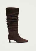 Kalila Suede Brown Leather Boots