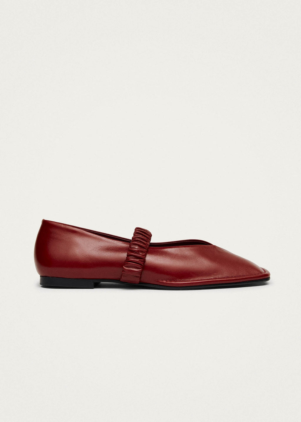 Lautan Red Leather Ballet Flats