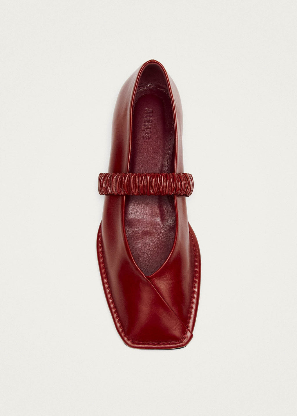 Lautan Red Leather Ballet Flats