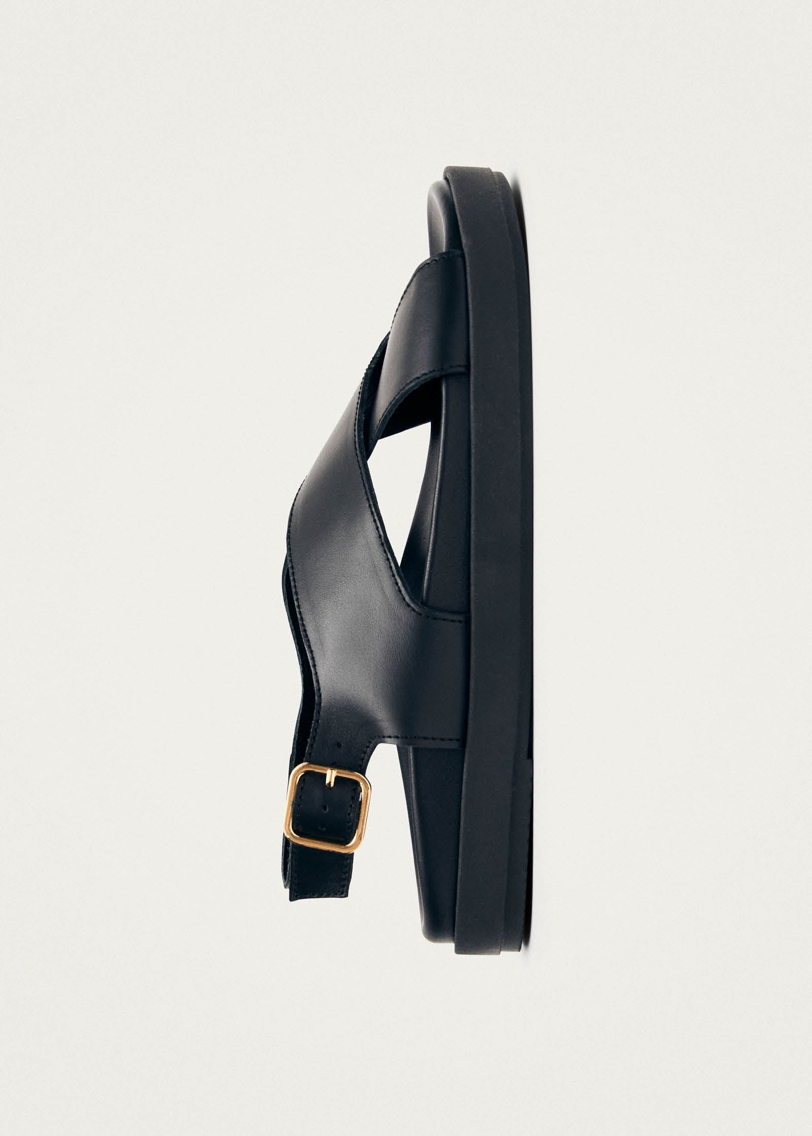 Nico Black Leather Sandals