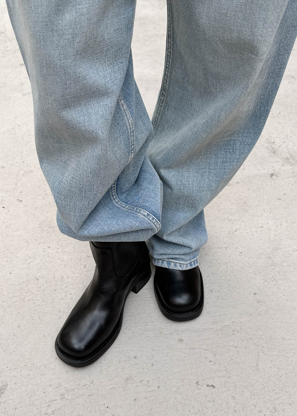 Rajan Black Leather Boots