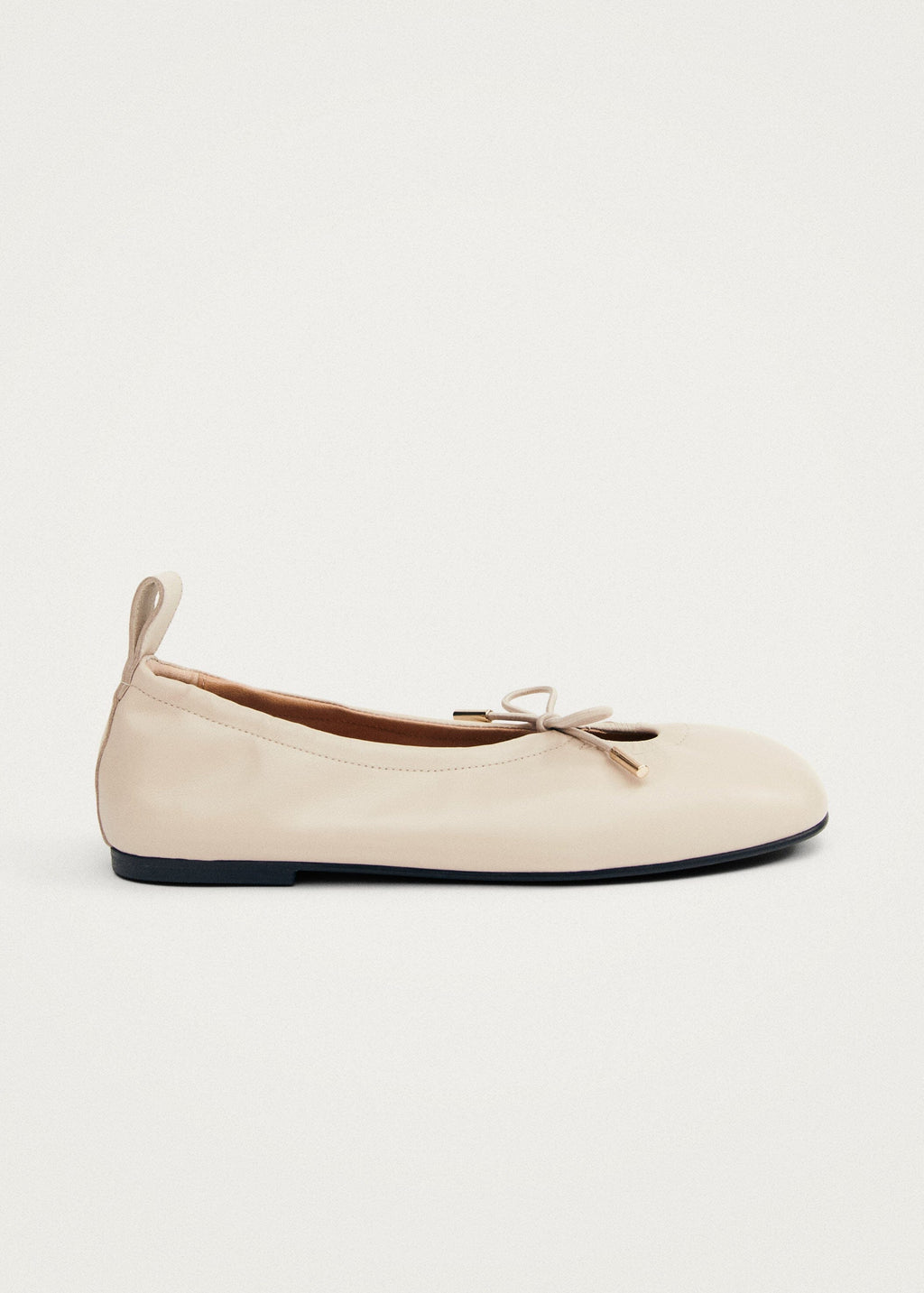Rosalind Cream Leather Ballet Flats