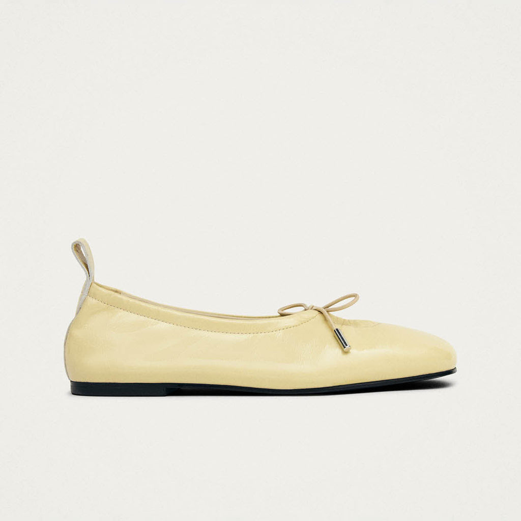 Rosalind Patent Vanilla Leather Ballet Flats
