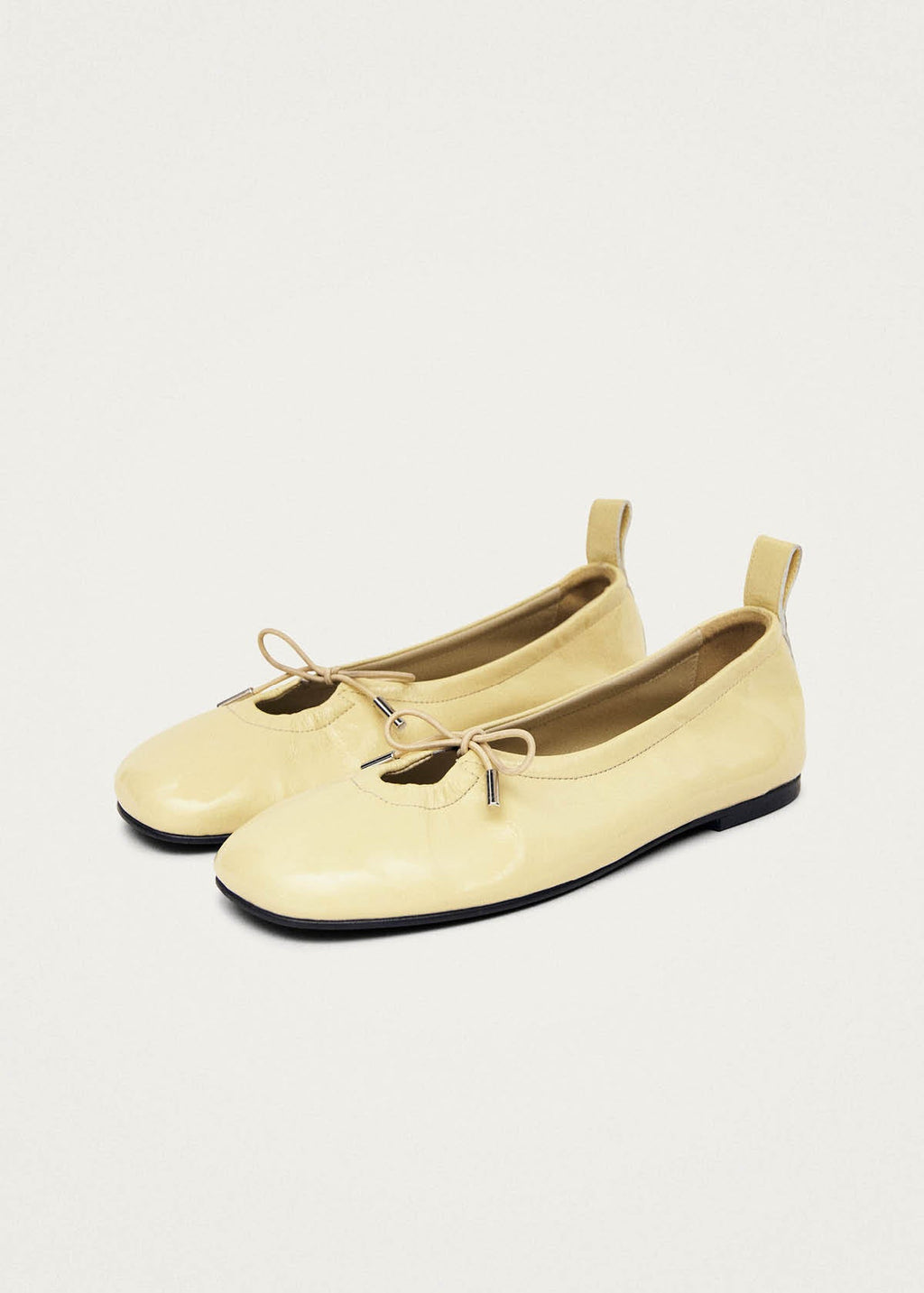 Rosalind Patent Vanilla Leather Ballet Flats