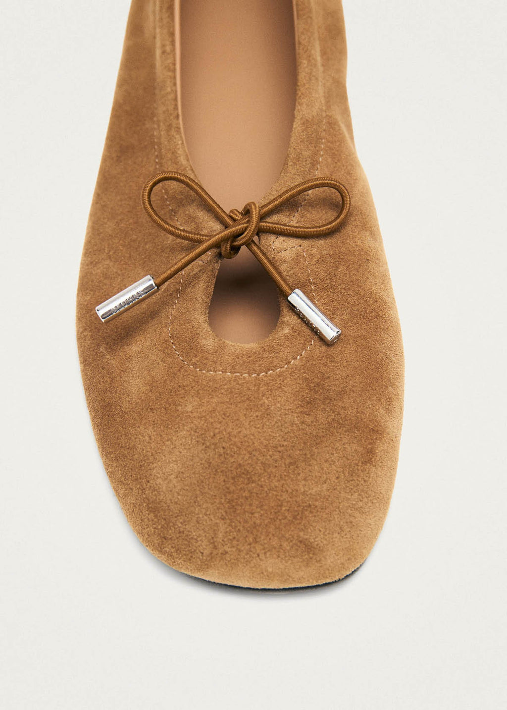 Rosalind Suede Tan Leather Ballet Flats