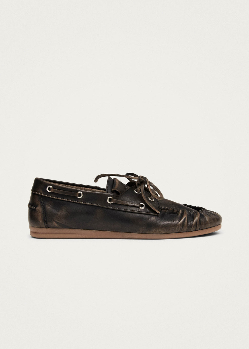 Rowan Vintage Effect Brown Leather Loafers