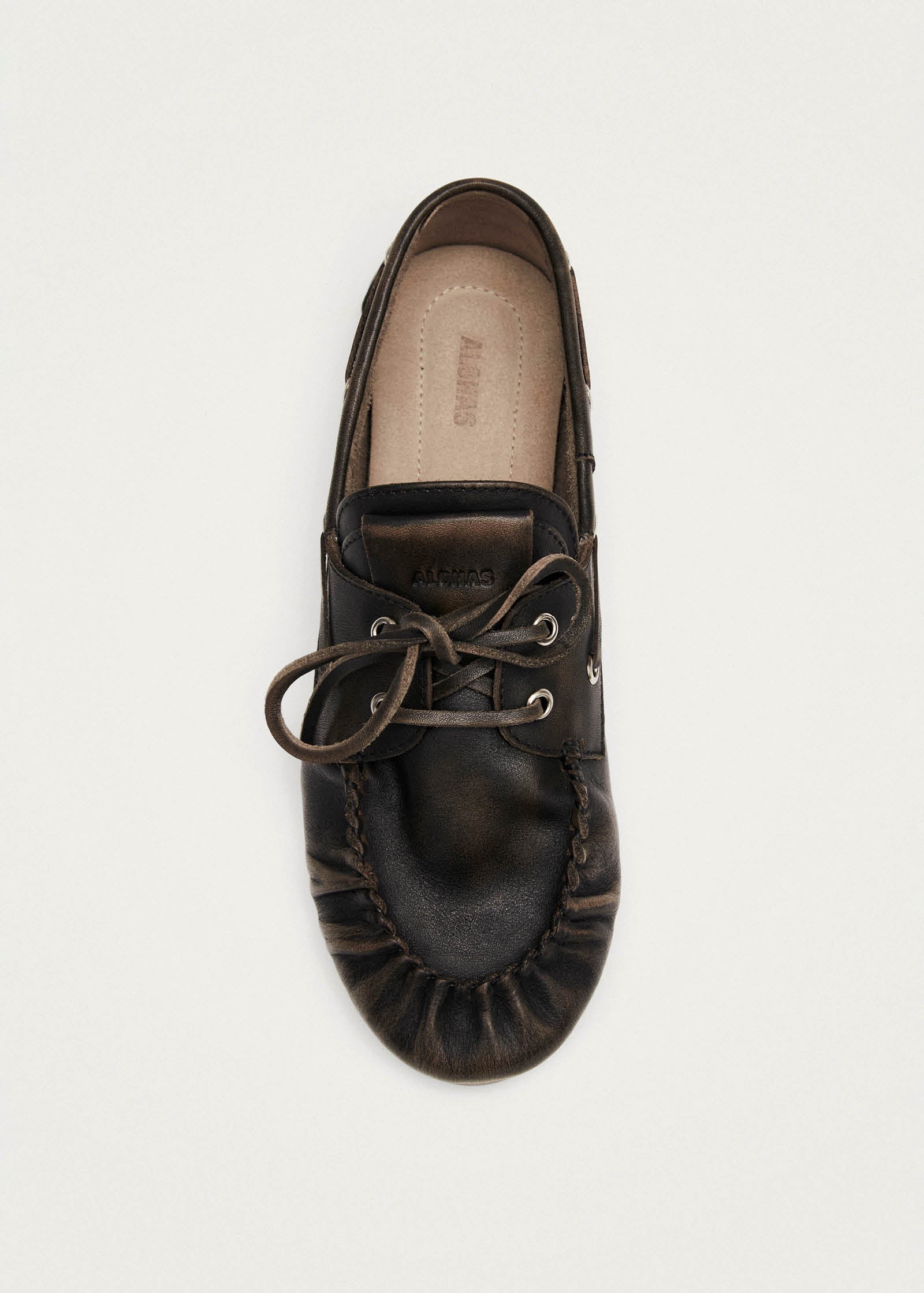 Rowan Vintage Effect Brown Leather Loafers