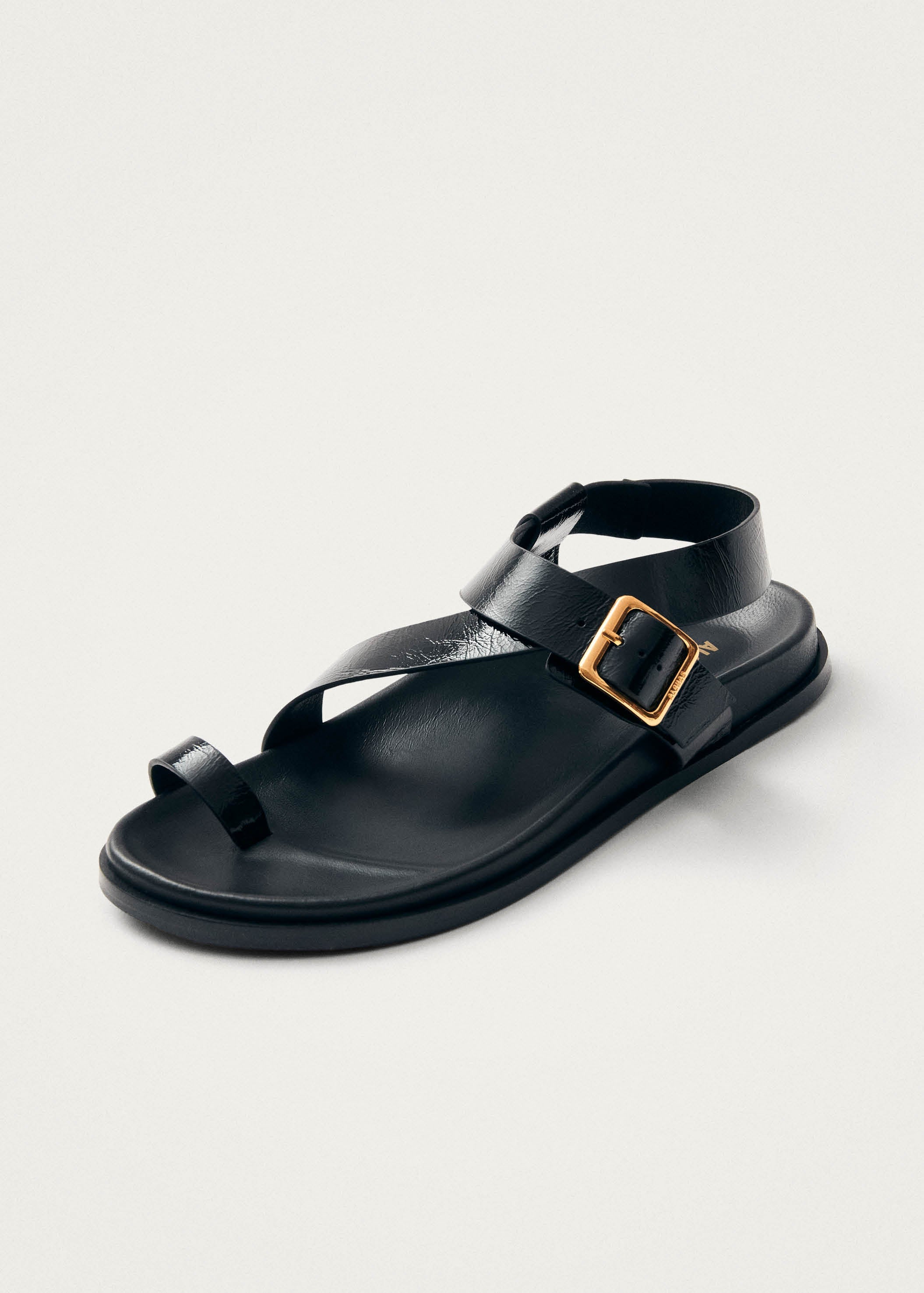 Siren Onix Black Leather Sandals