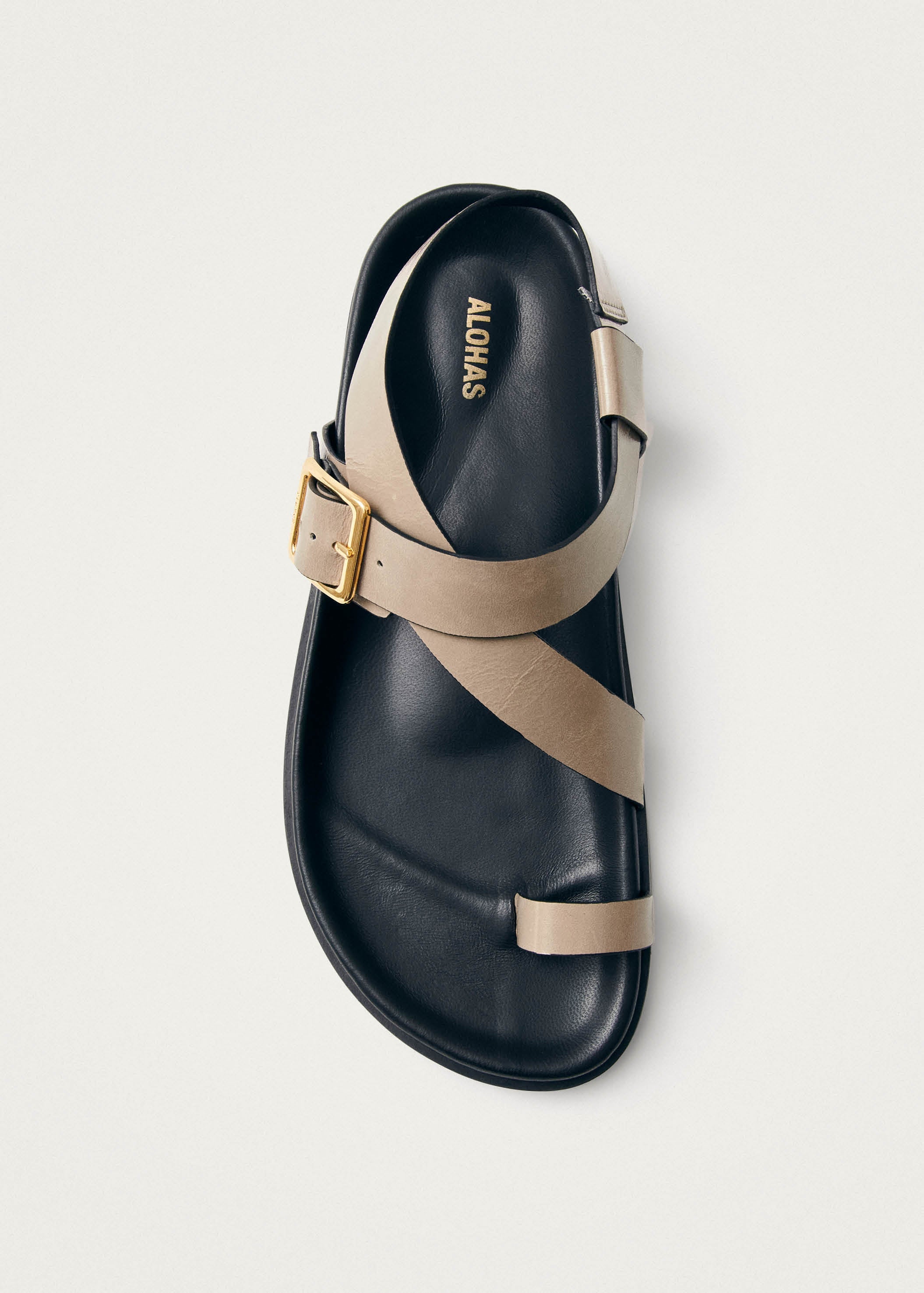 Siren Onix Stone Beige Leather Sandals