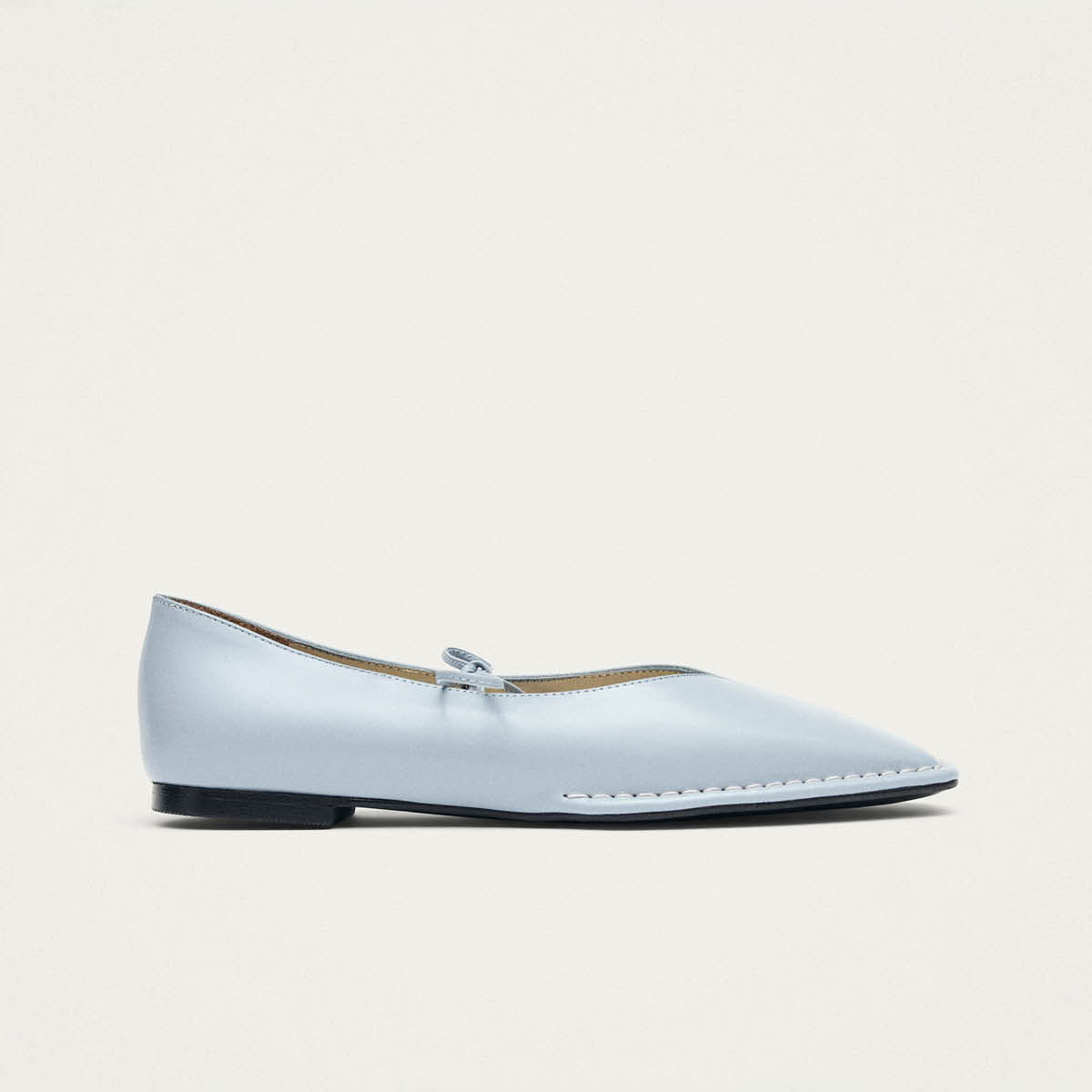 Sway Blue Leather Ballet Flats