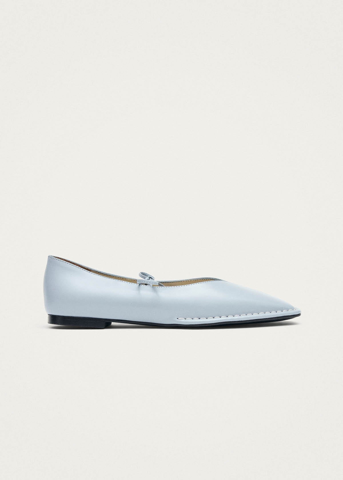 Sway Blue Leather Ballet Flats