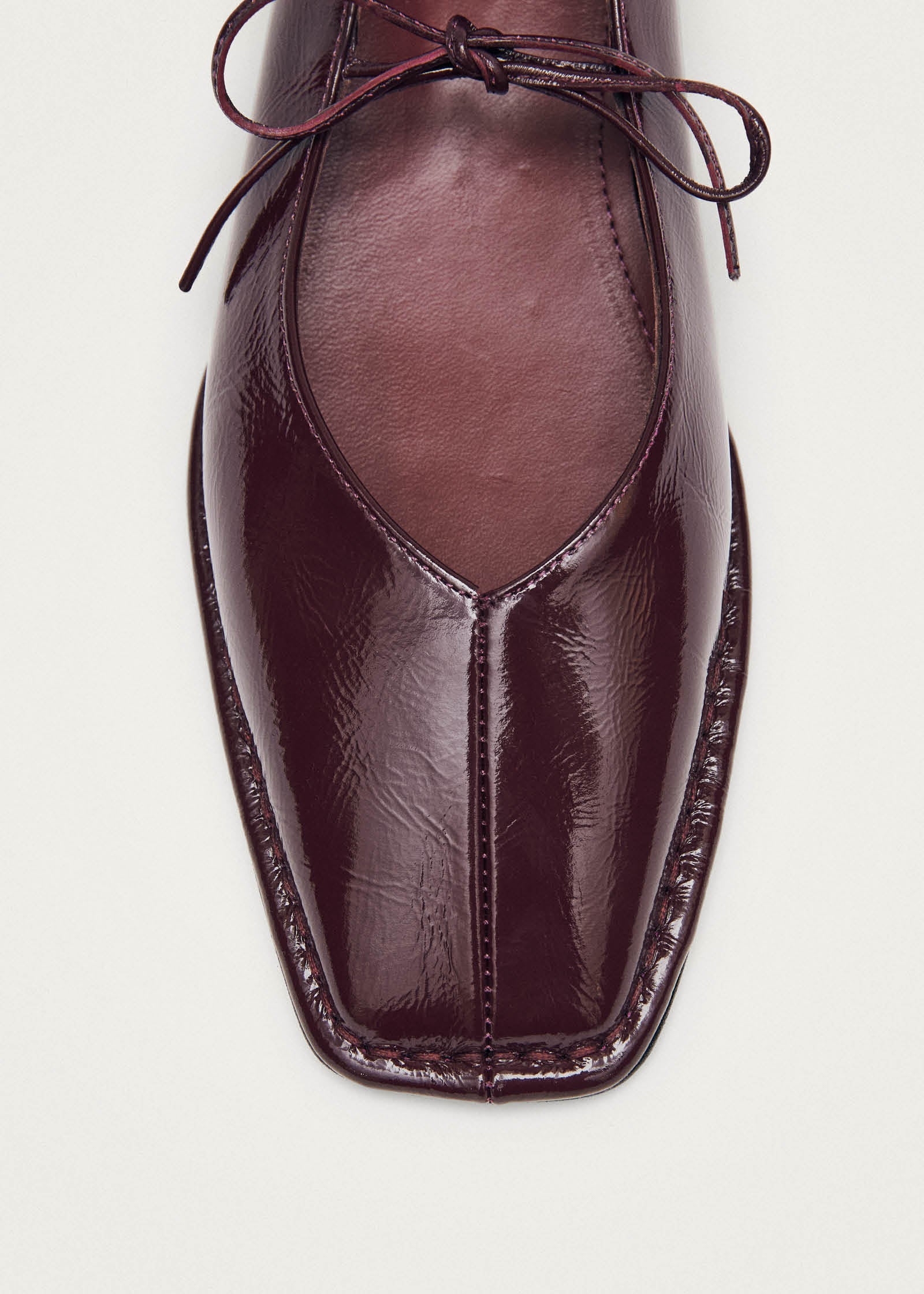 Sway Burgundy Leather Ballet Flats