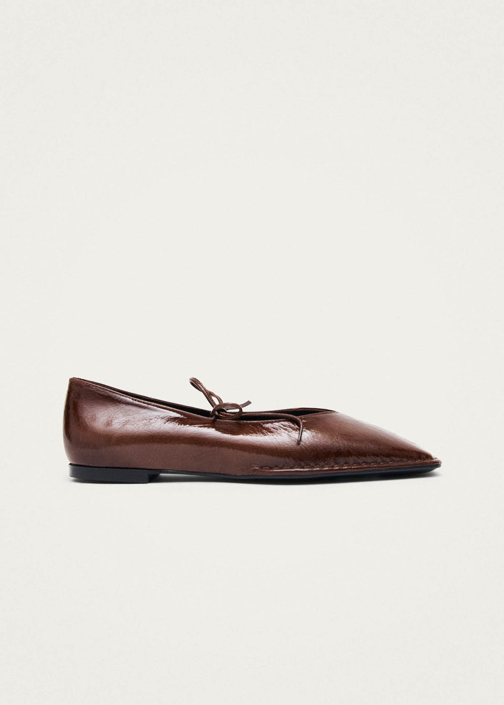 Sway Patent Brown Leather Ballet Flats